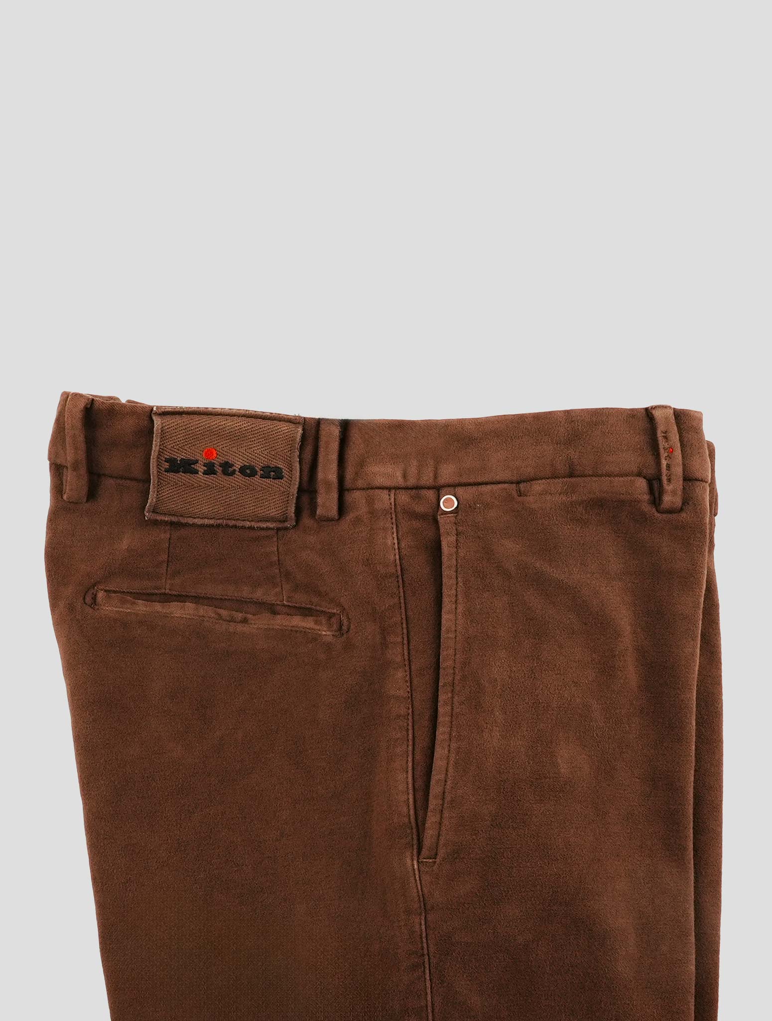 Kiton Brown Cotton Ea Pants