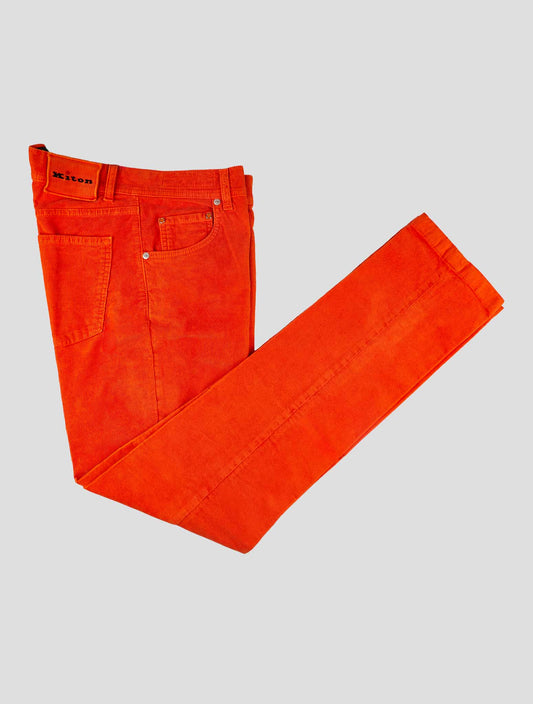 Kiton Orange Cotton Ea Jeans