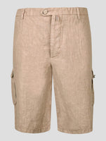 Kiton Beige Linen Cargo Short Pants