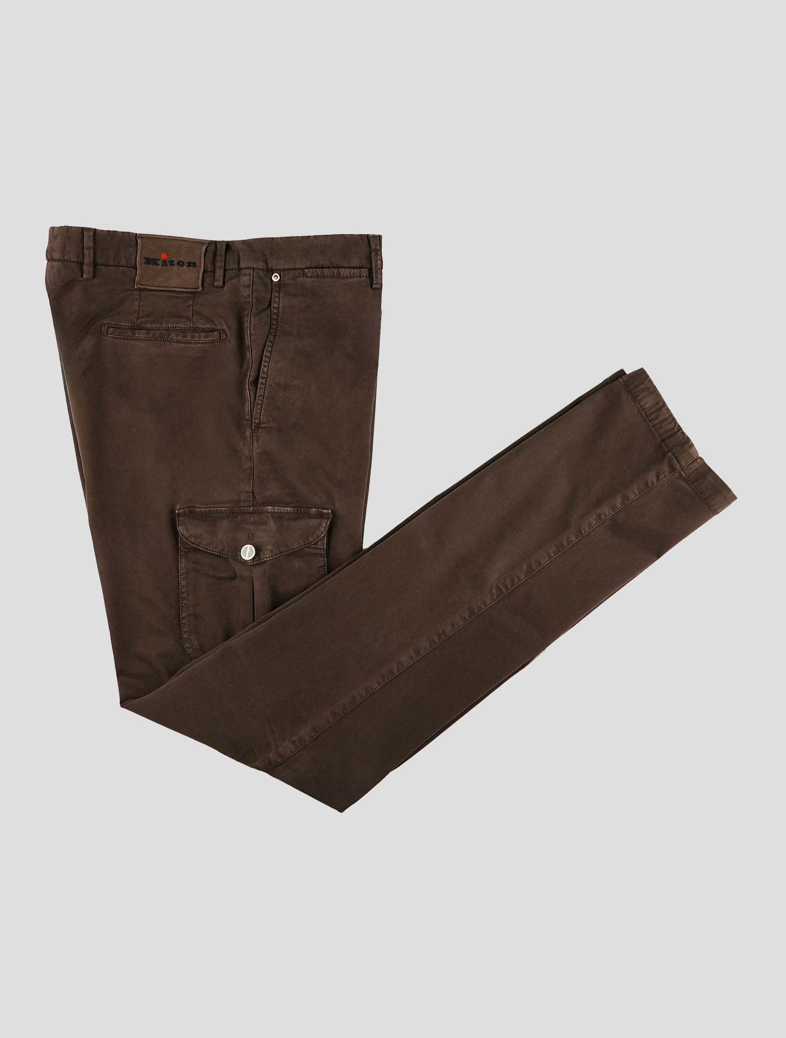 Kiton Brown Cotton Wool Ea Pants