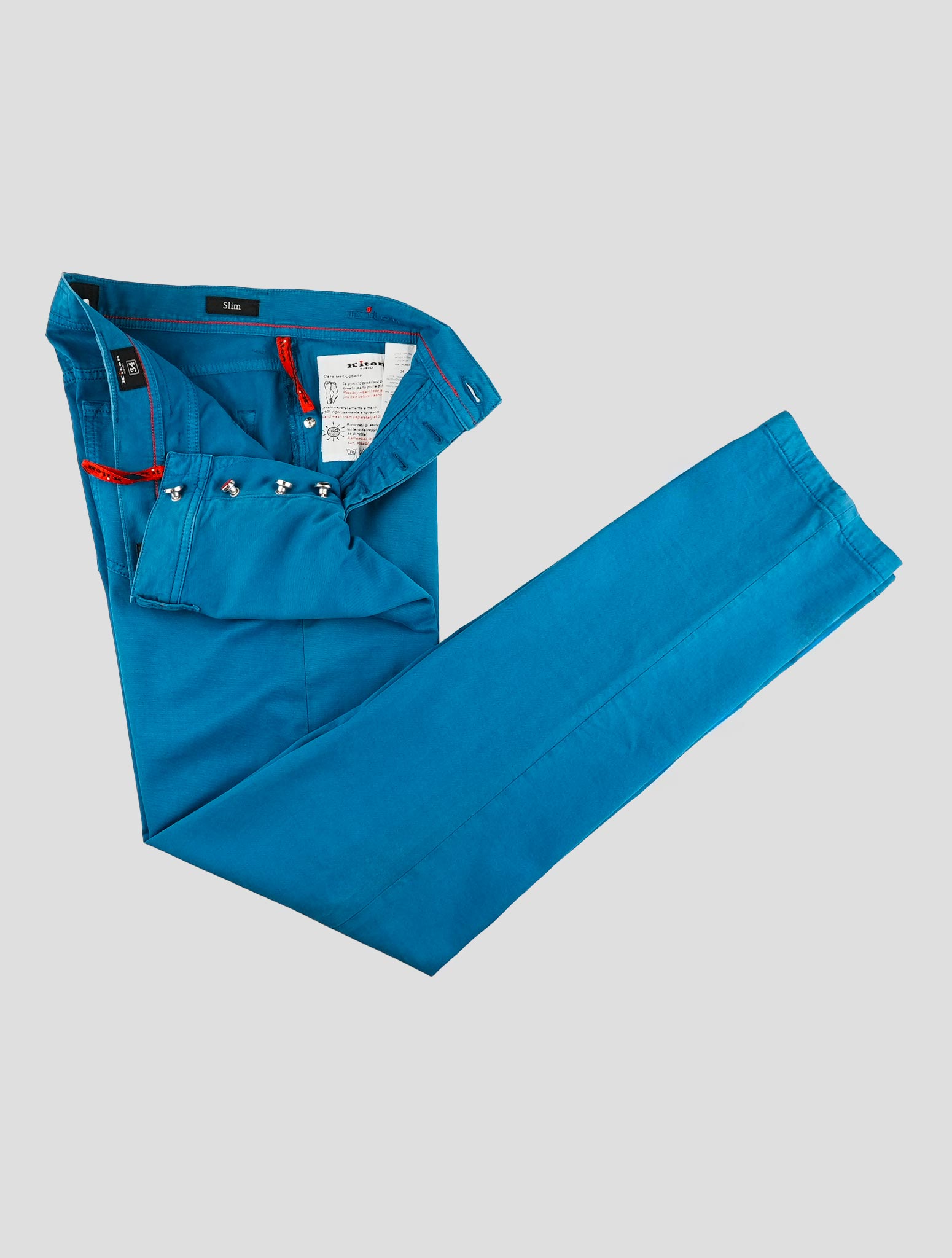 Kiton Blue Cotton Cashmere Ea Jeans