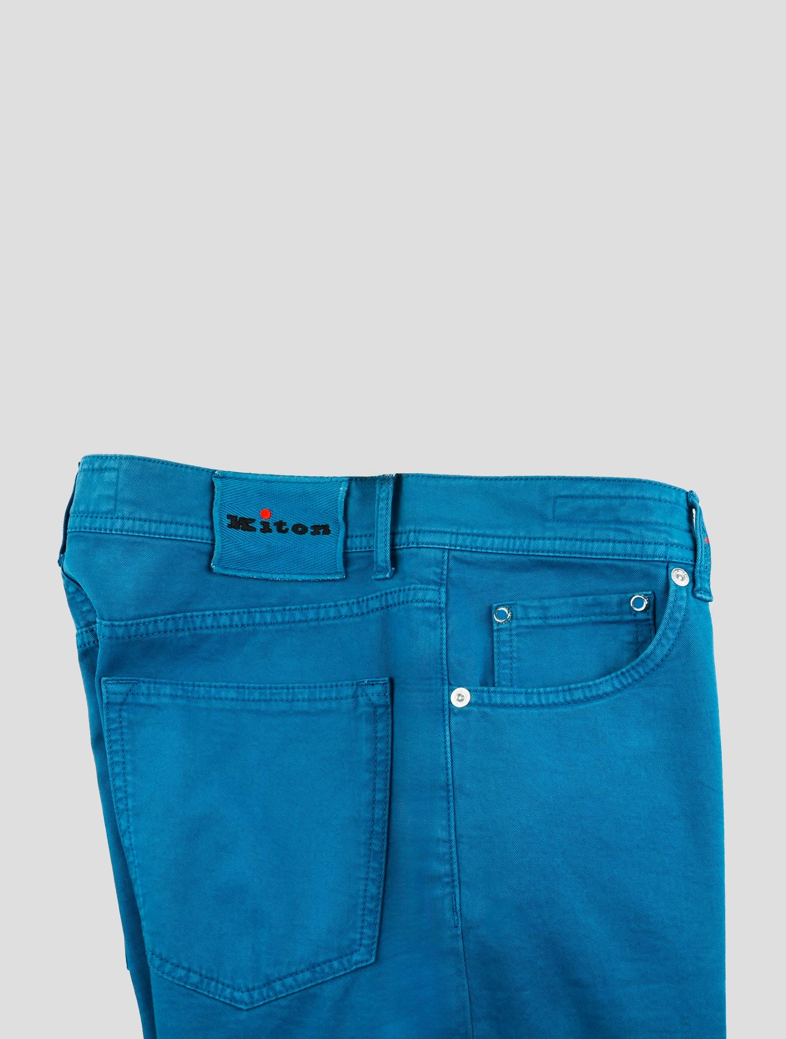 Kiton Blue Cotton Cashmere Ea Jeans