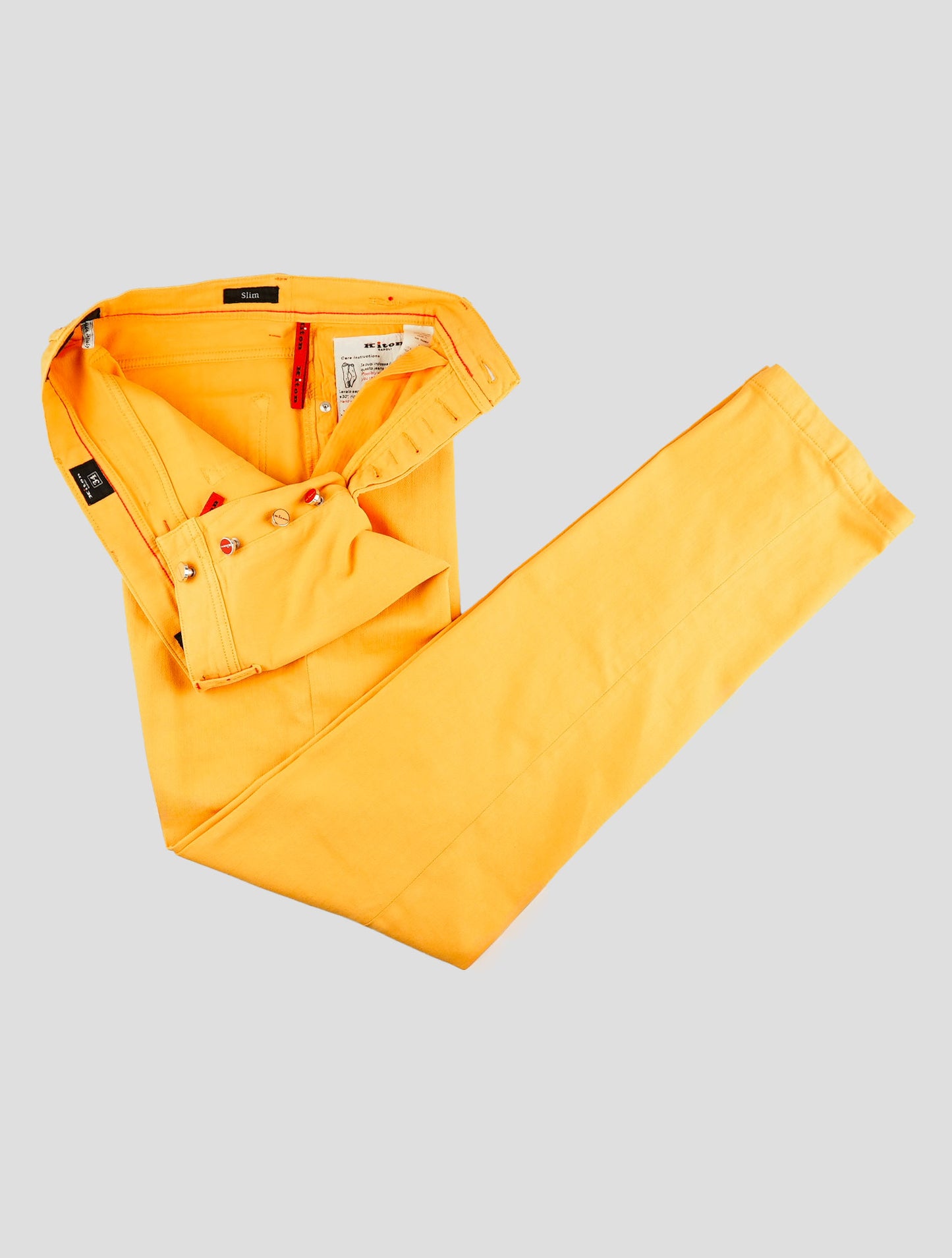 Kiton Orange Cotton Ea Jeans