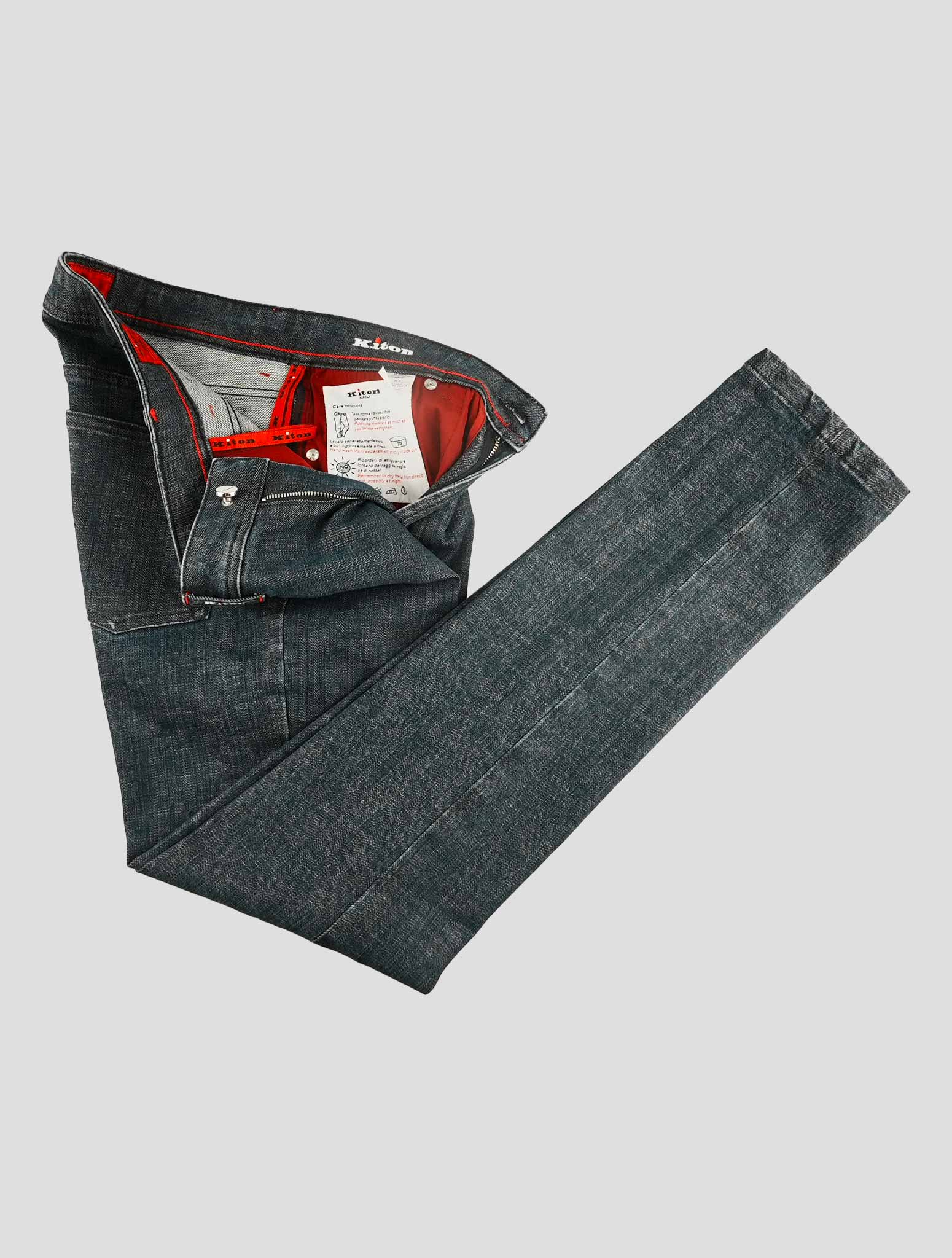 Kiton Dark Blue Cotton Ea Jeans
