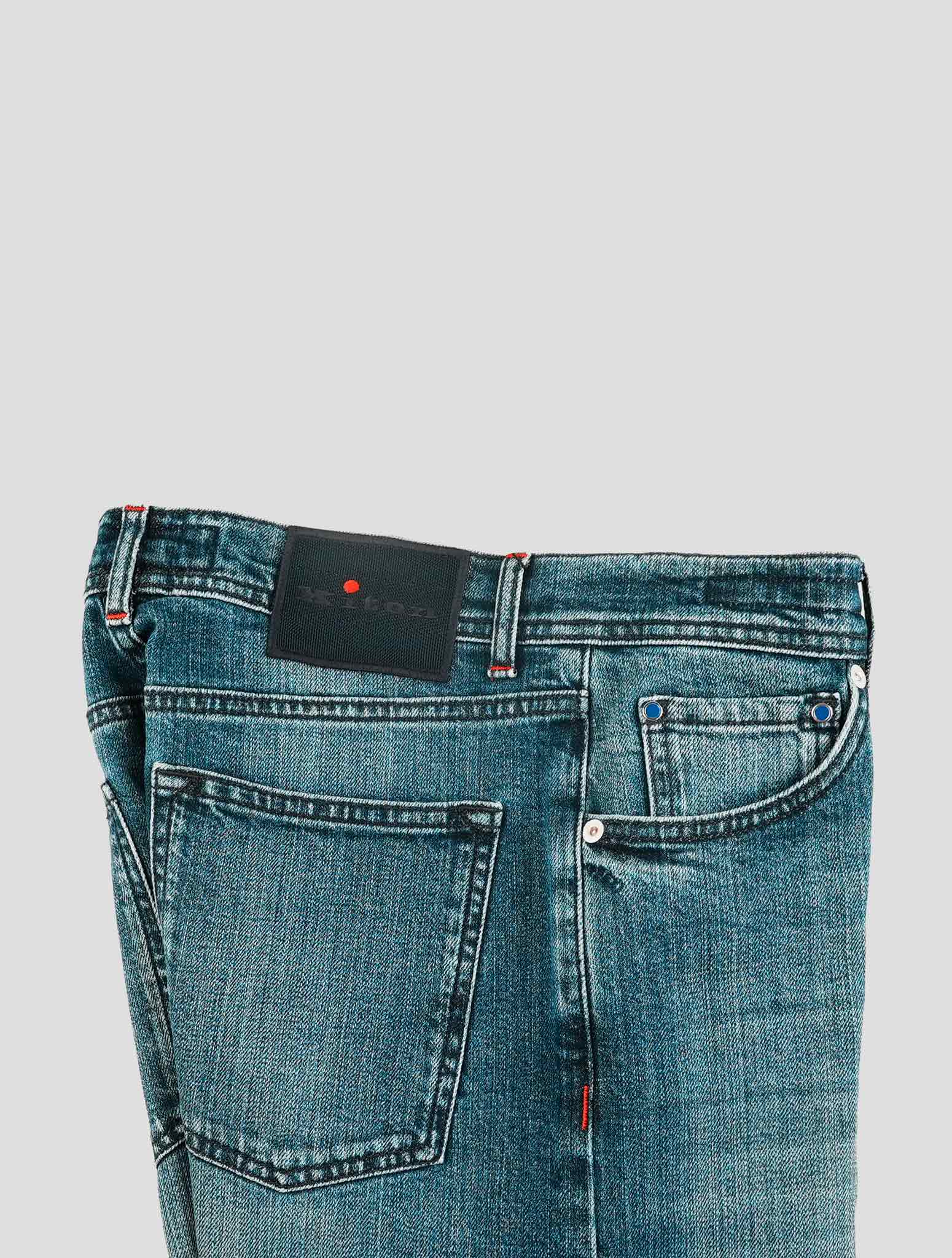 Kiton Blue Cotton Ea Jeans