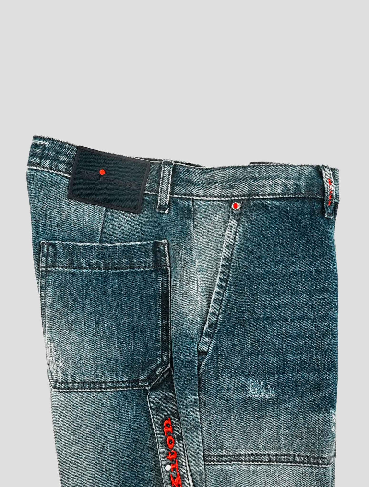 Kiton Blue Cotton Ea Jeans