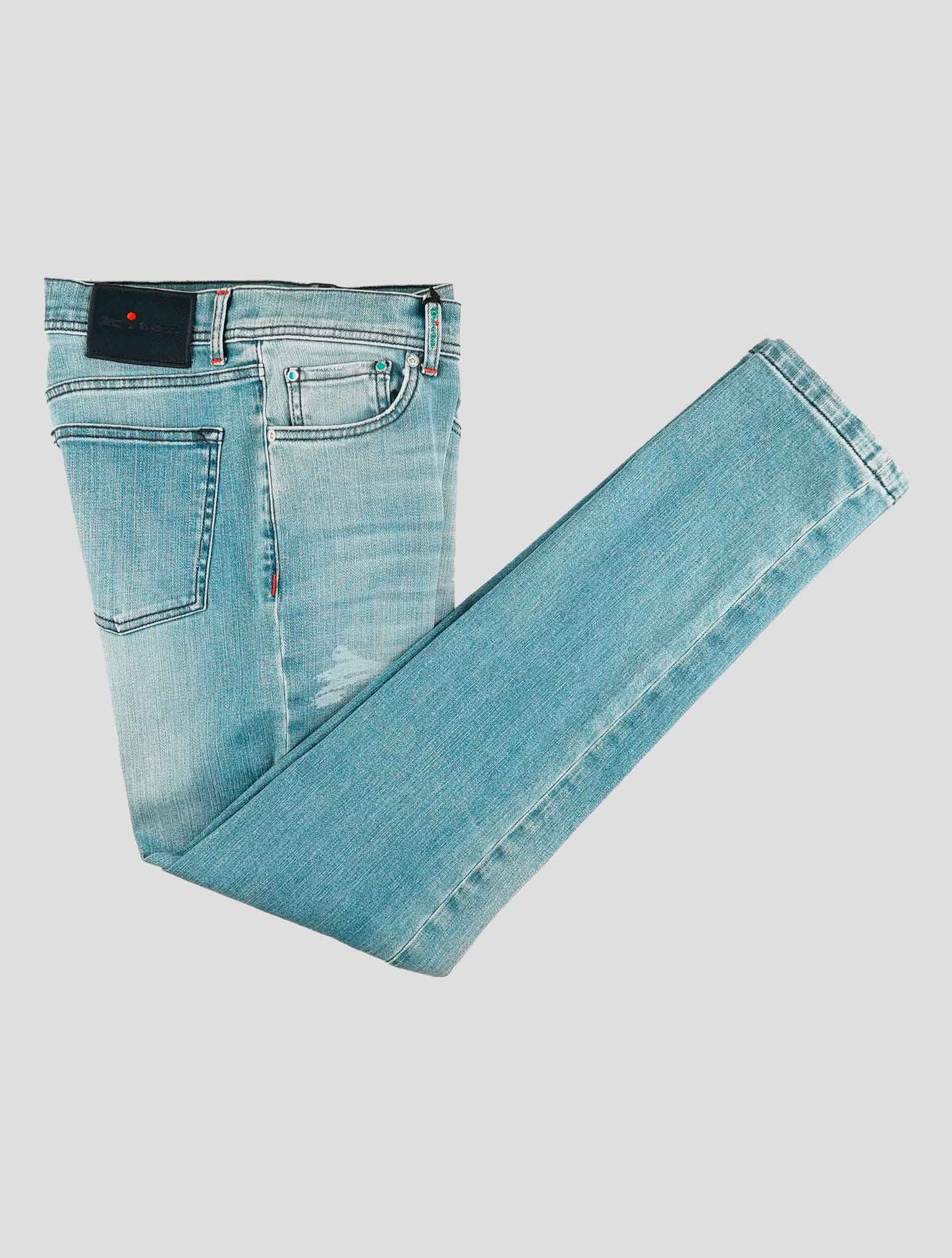Kiton Blue Cotton Ea Jeans