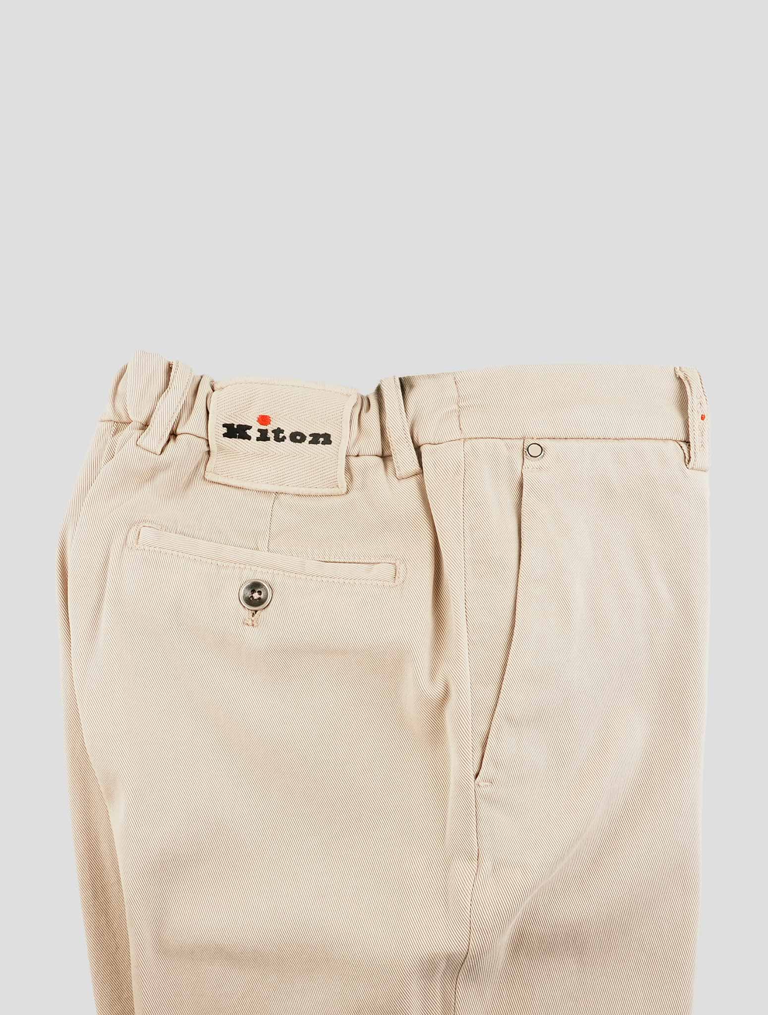 Kiton Beige Lyocell Cotton Ea Pants