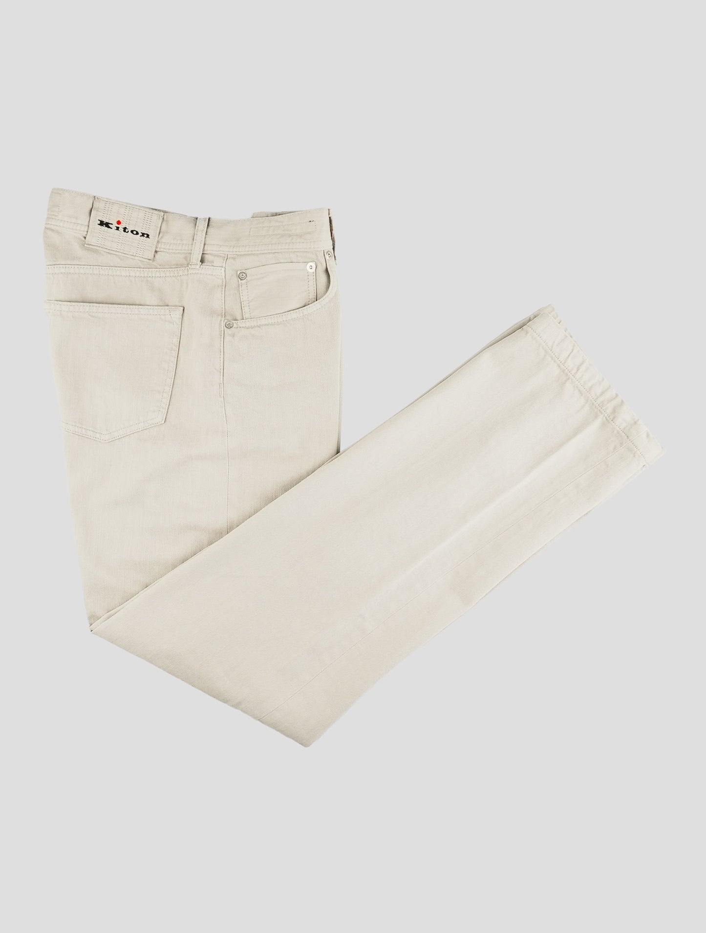 Kiton Gray Cotton Jeans