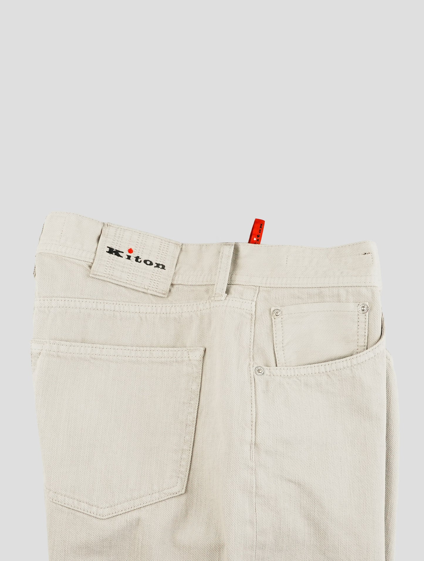 Kiton Gray Cotton Jeans