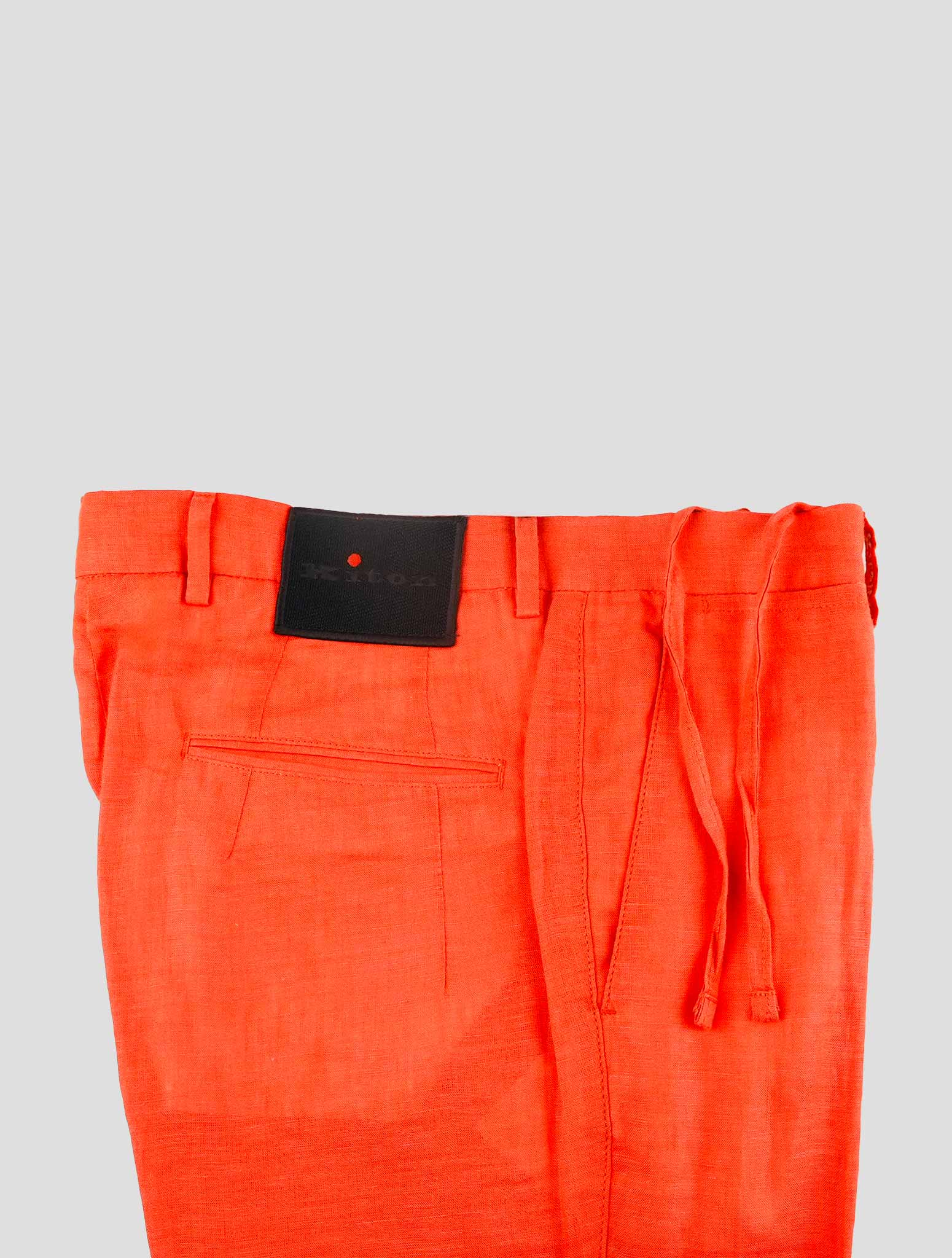 Kiton Red Linen Jeans