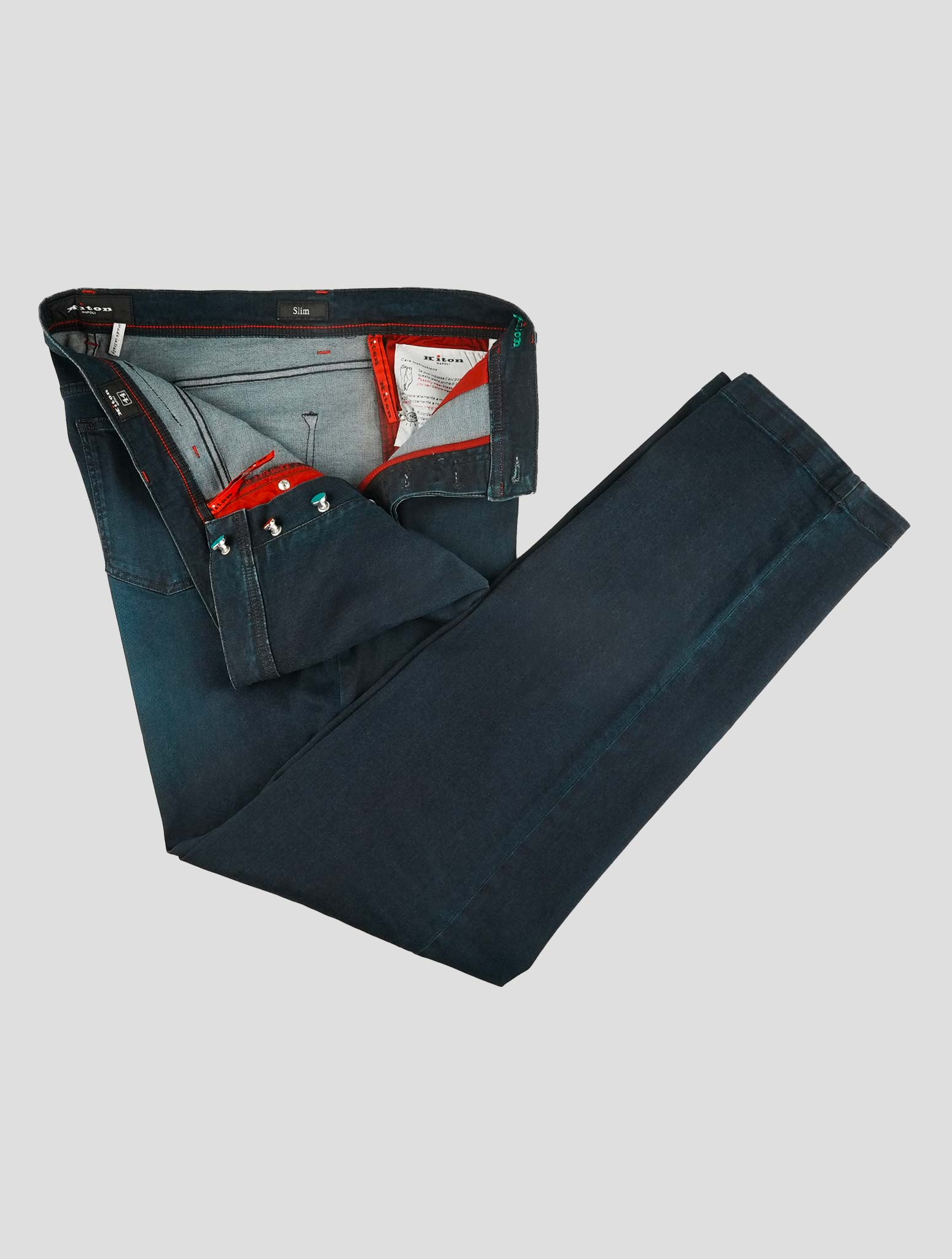 Kiton Blue Cotton Ea Jeans