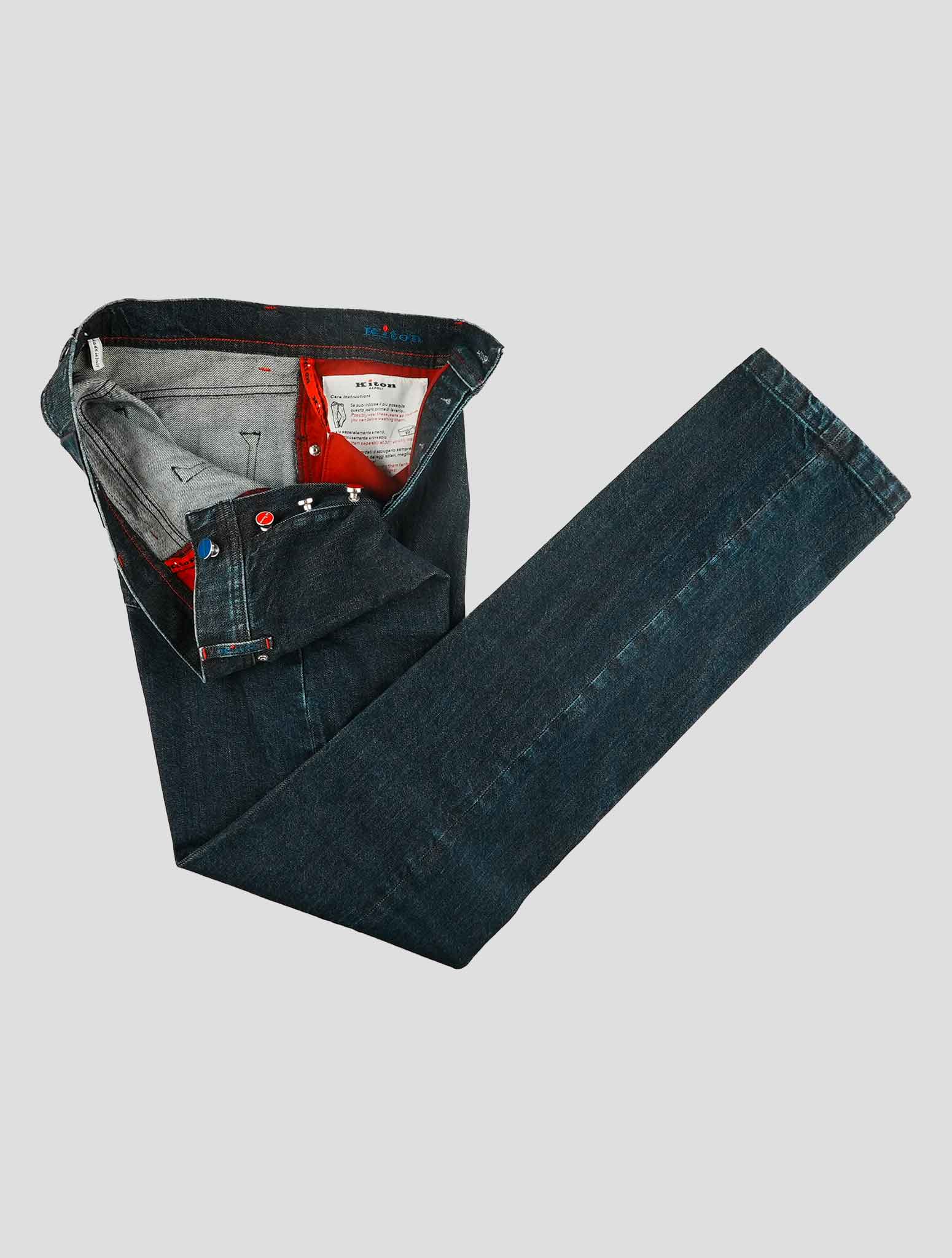 Kiton Blue Cotton Ea Jeans