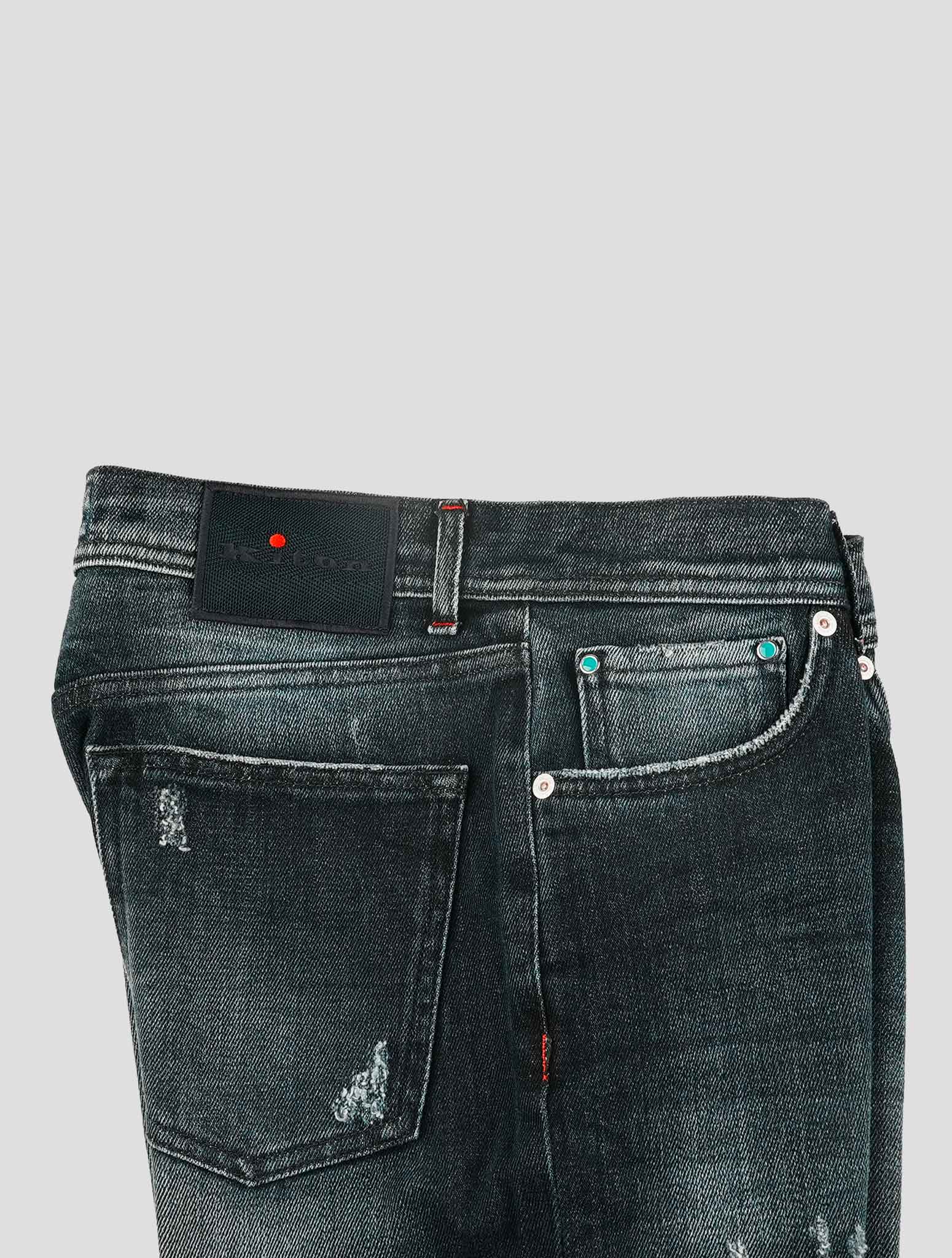 Kiton Blue Cotton Ea Jeans