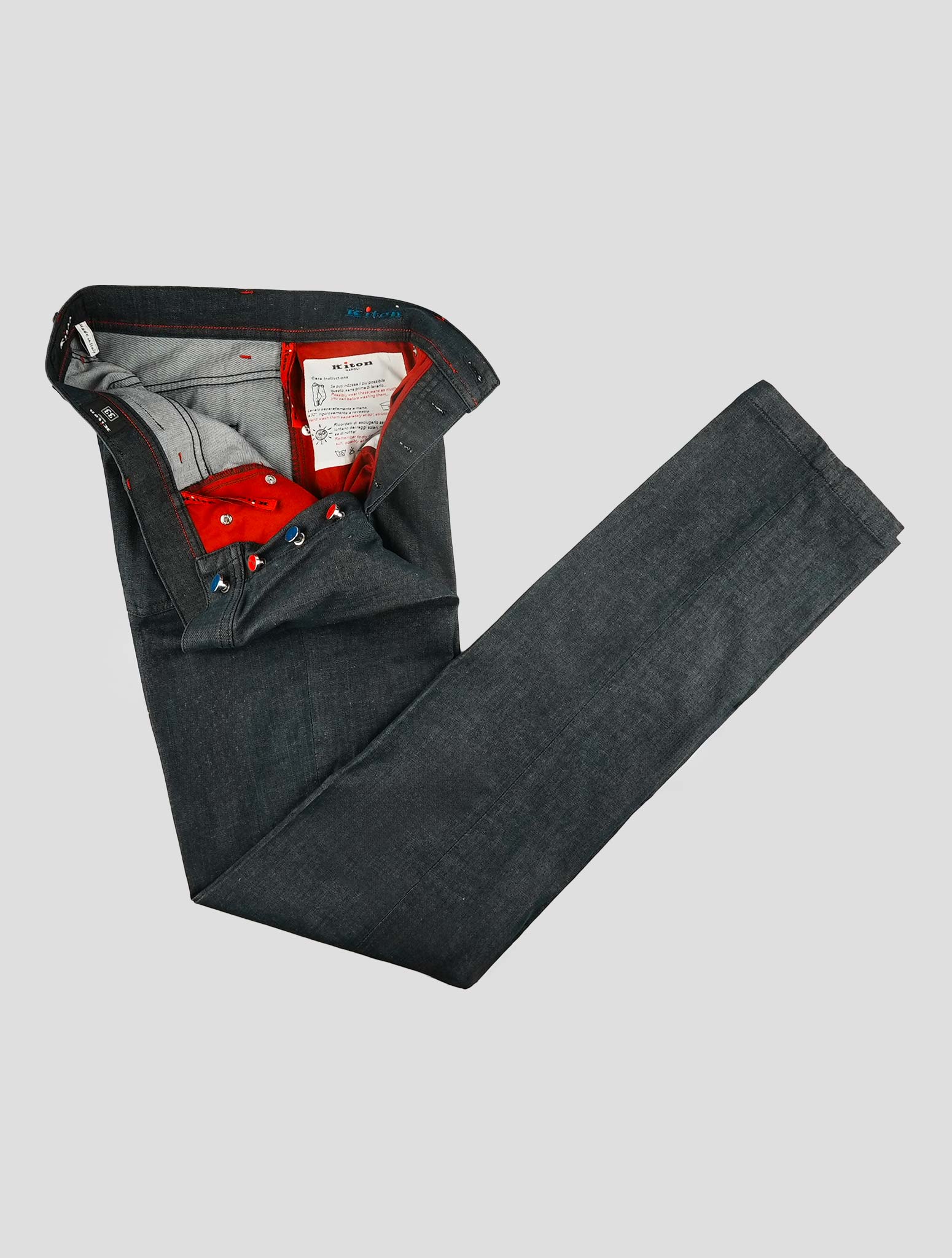 Kiton Blue Cotton Ea Jeans