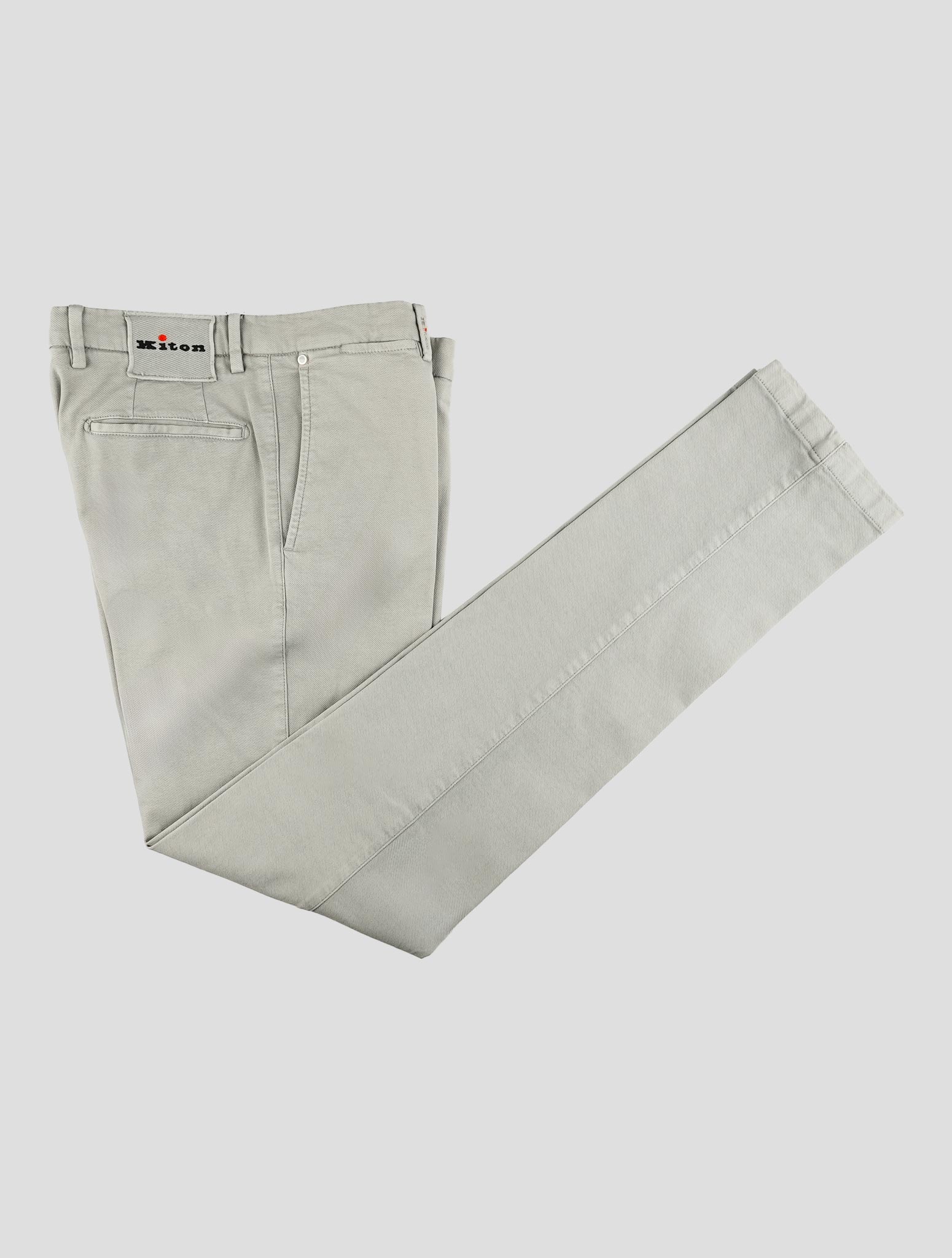 Kiton Gray Cotton Ea Pants