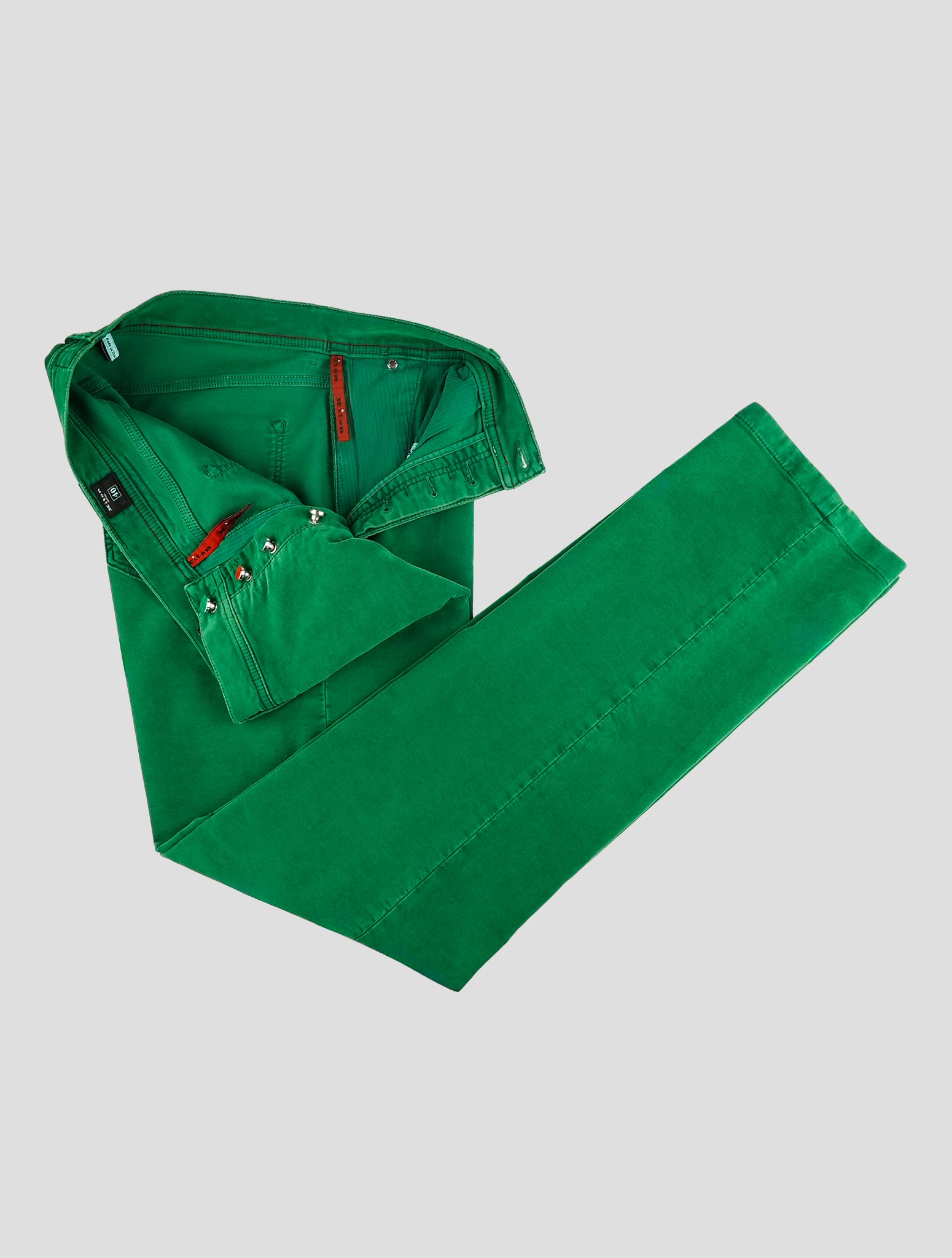 Kiton Green Cotton Ea Velvet Pants