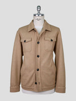 Kiton Beige Silk Cashmere Pl Coat