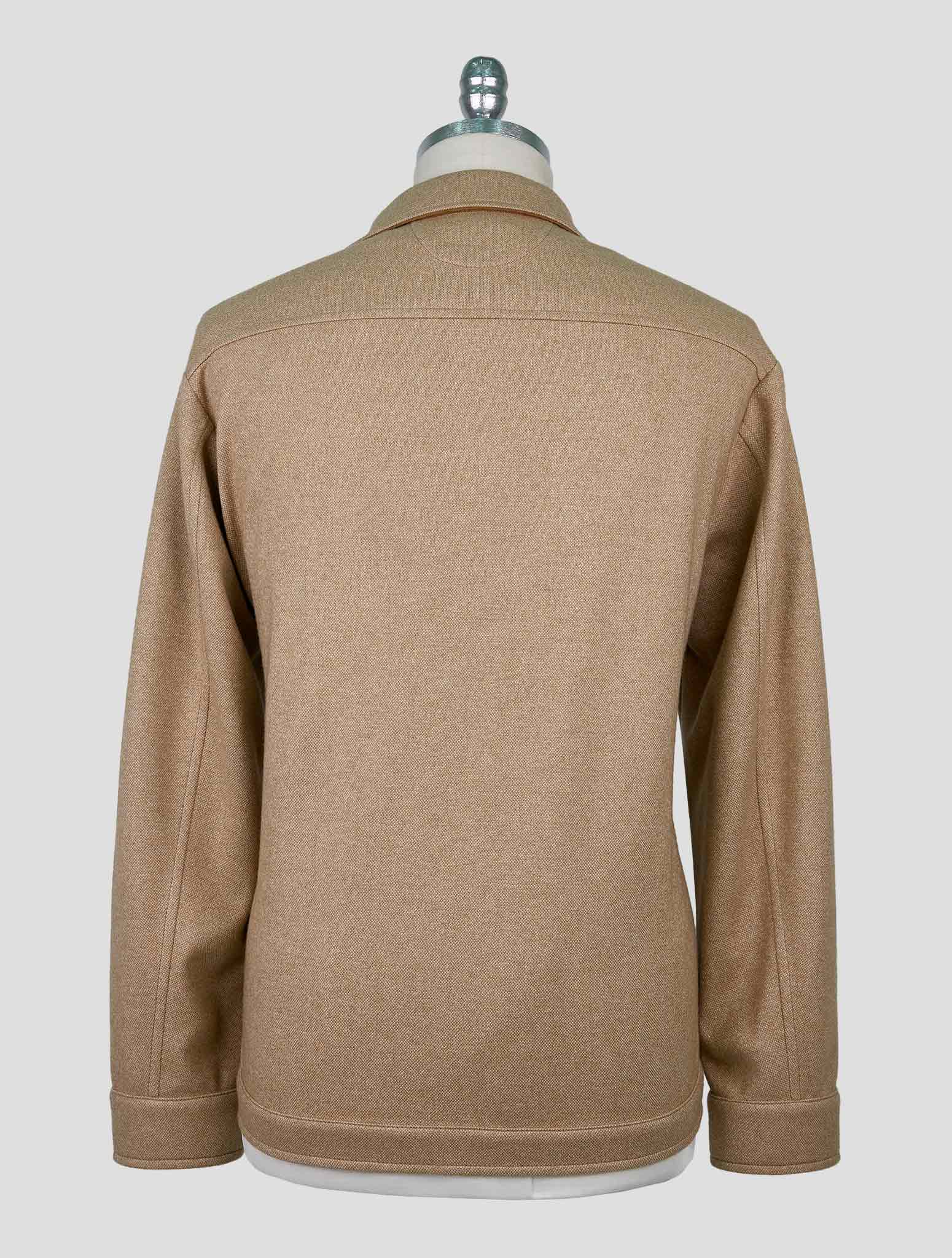 Kiton Beige Silk Cashmere Pl Coat