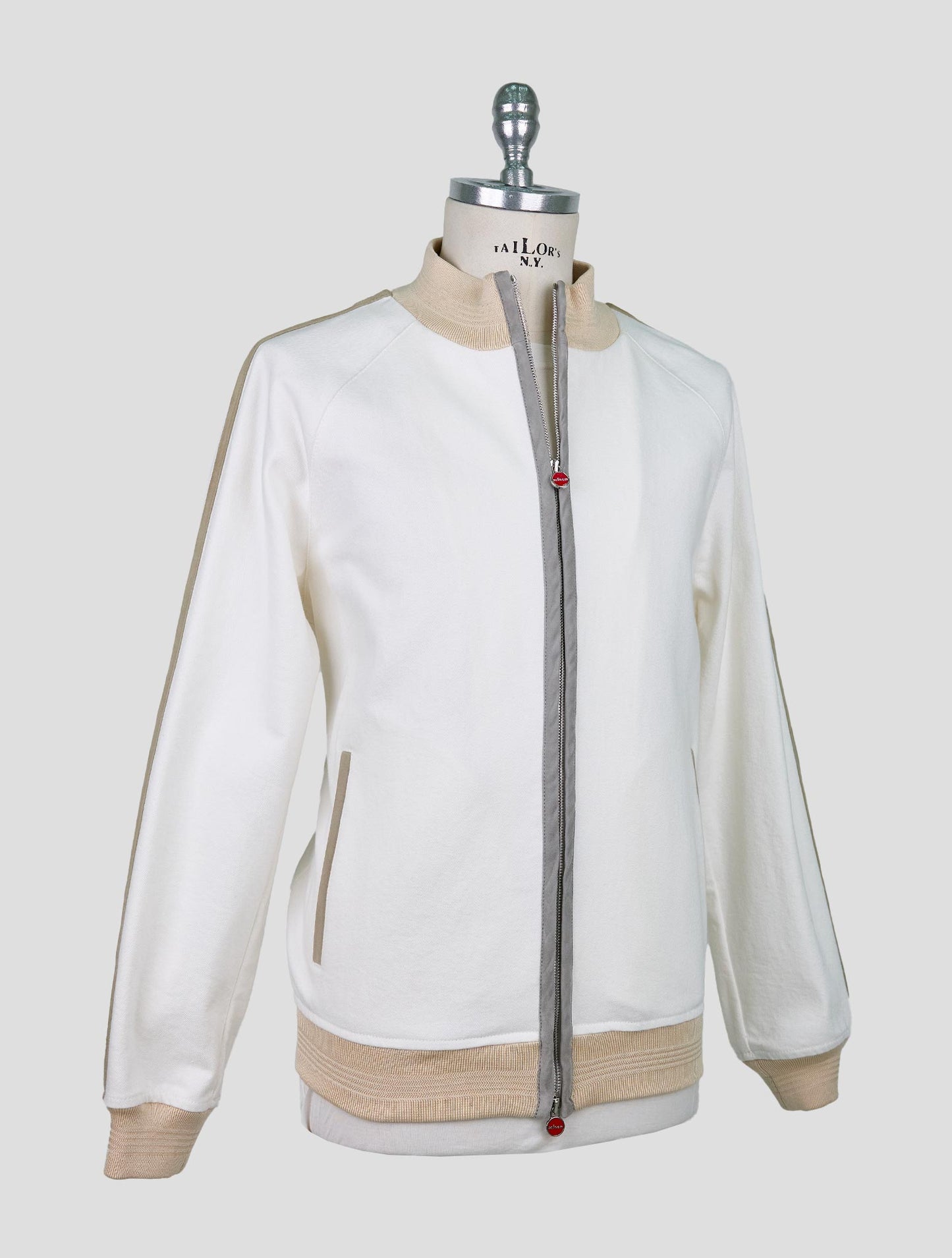 Kiton White Cotton Ea Coat