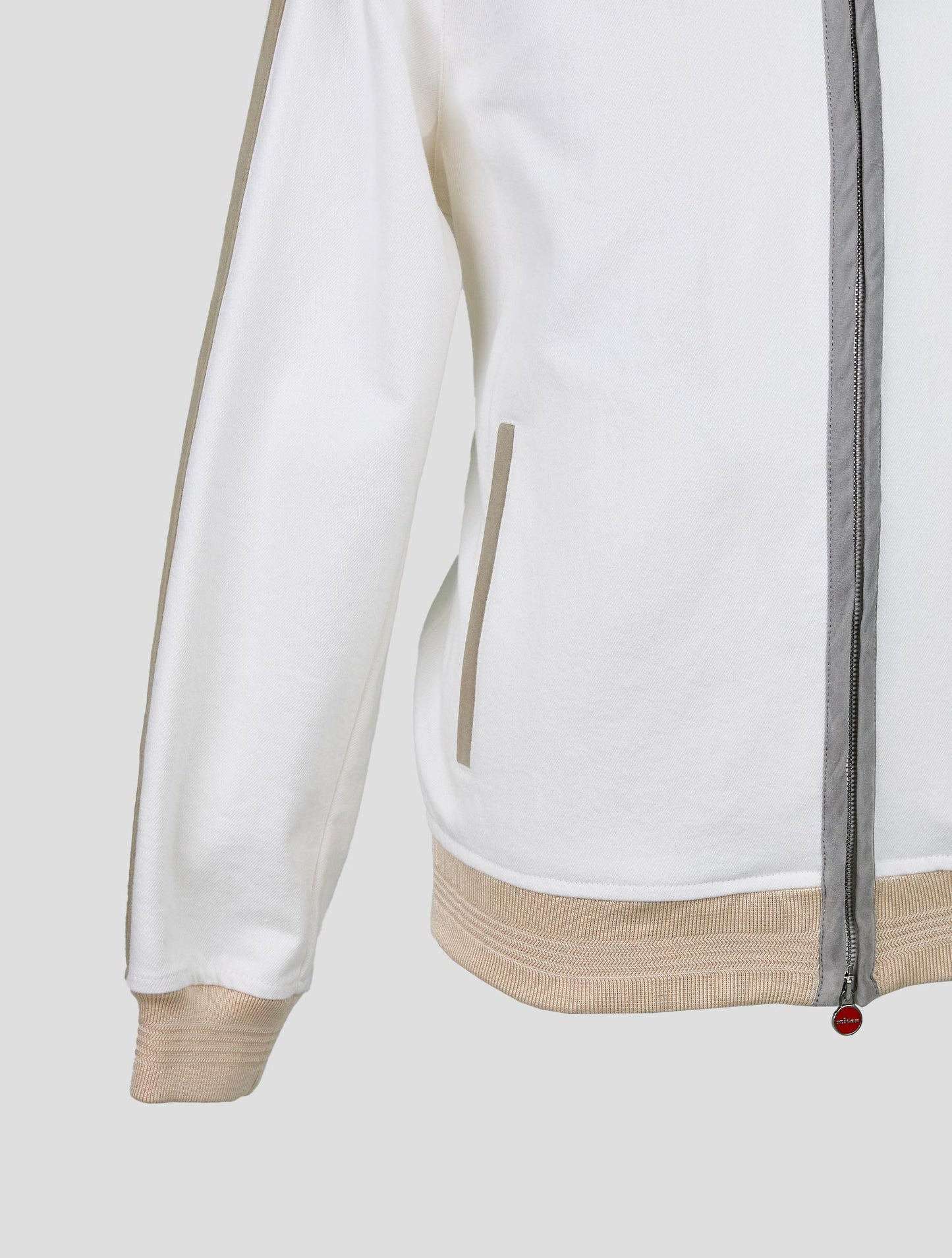 Kiton White Cotton Ea Coat