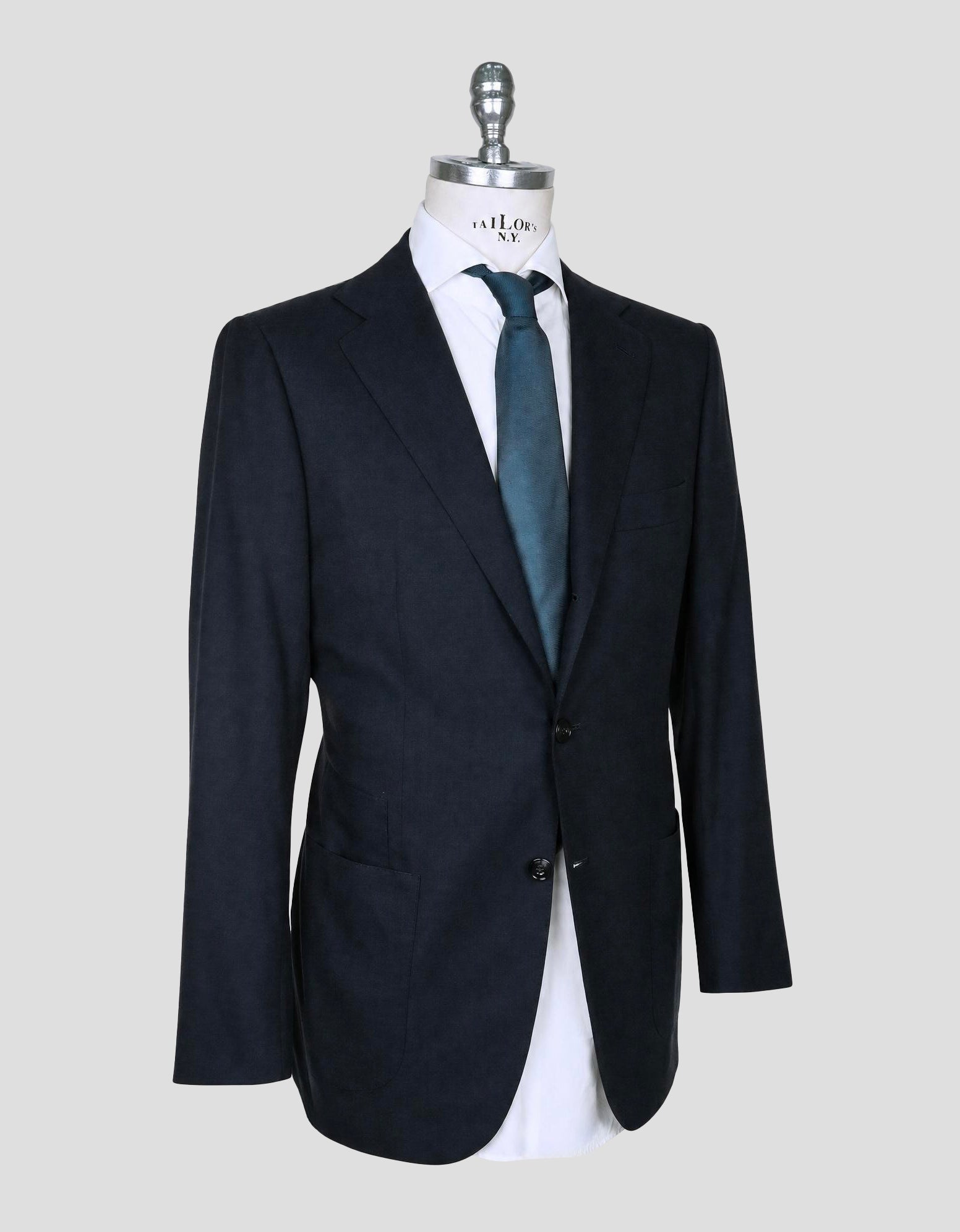 Kiton Blue Cashmere Silk Suit