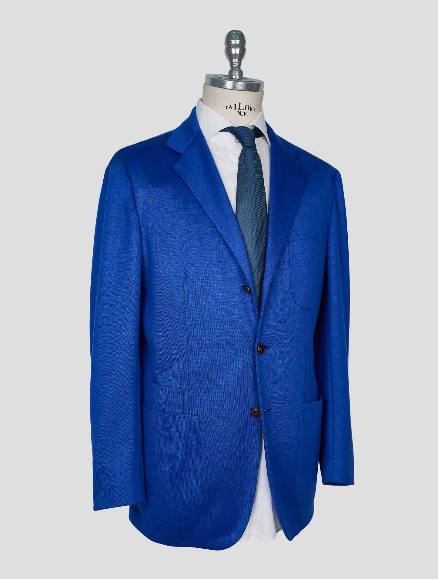 Kiton Blue Cashmere Pl Blazer