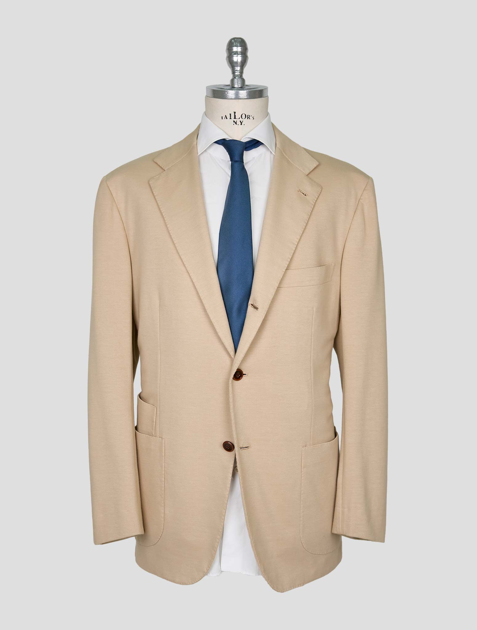 Kiton Beige Cotton Ea Blazer