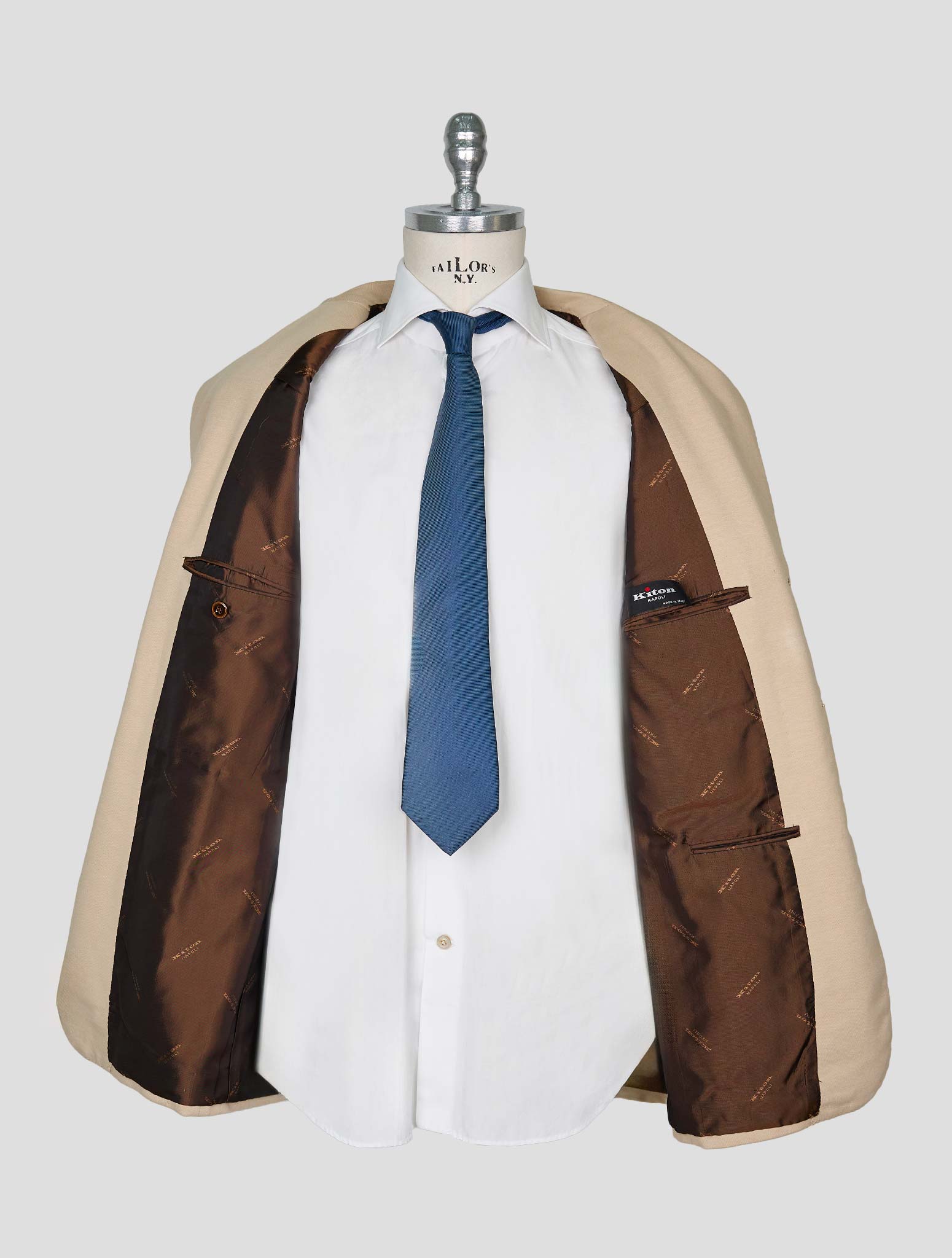 Kiton Beige Cotton Ea Blazer