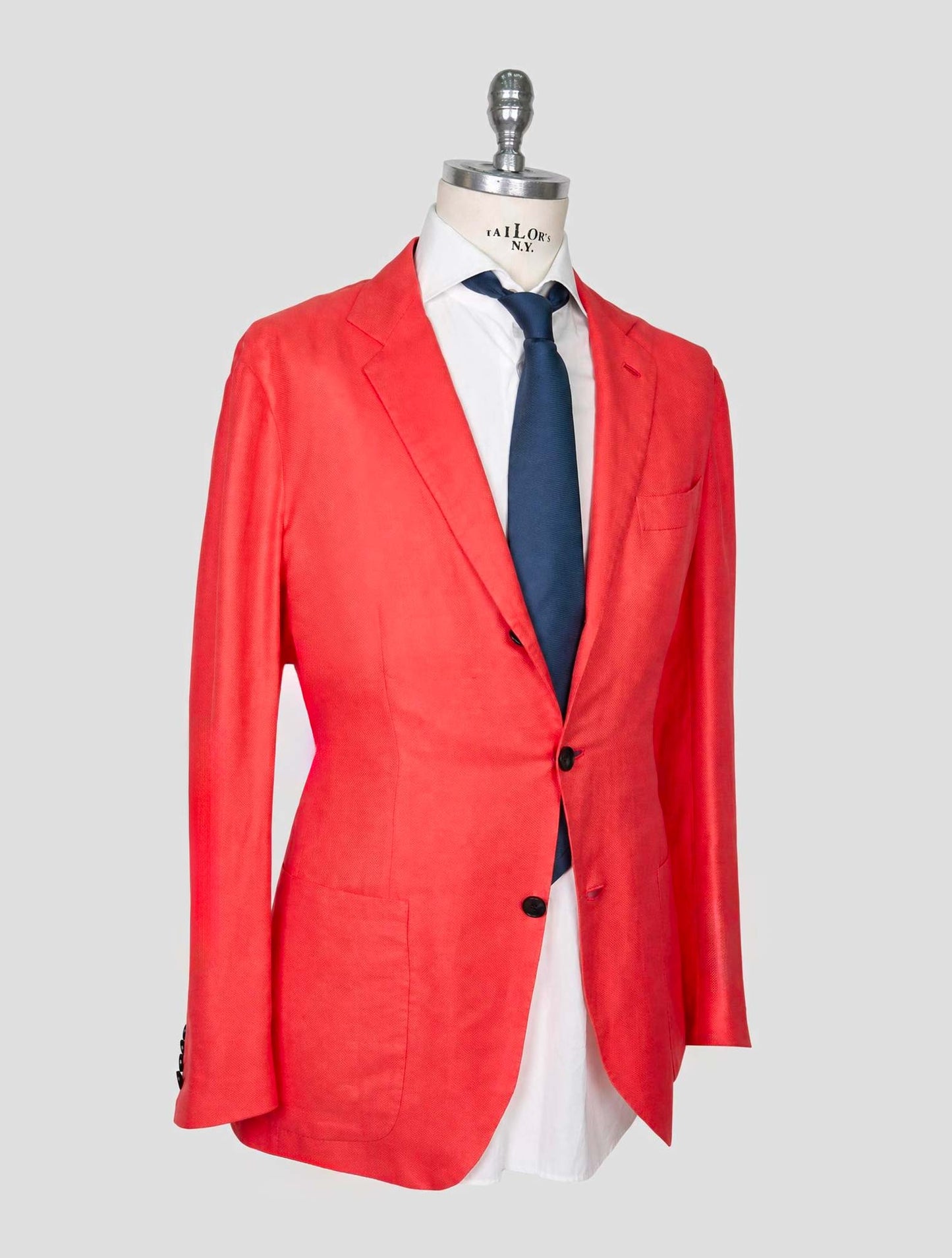 Kiton Pink Cotton Linen Blazer