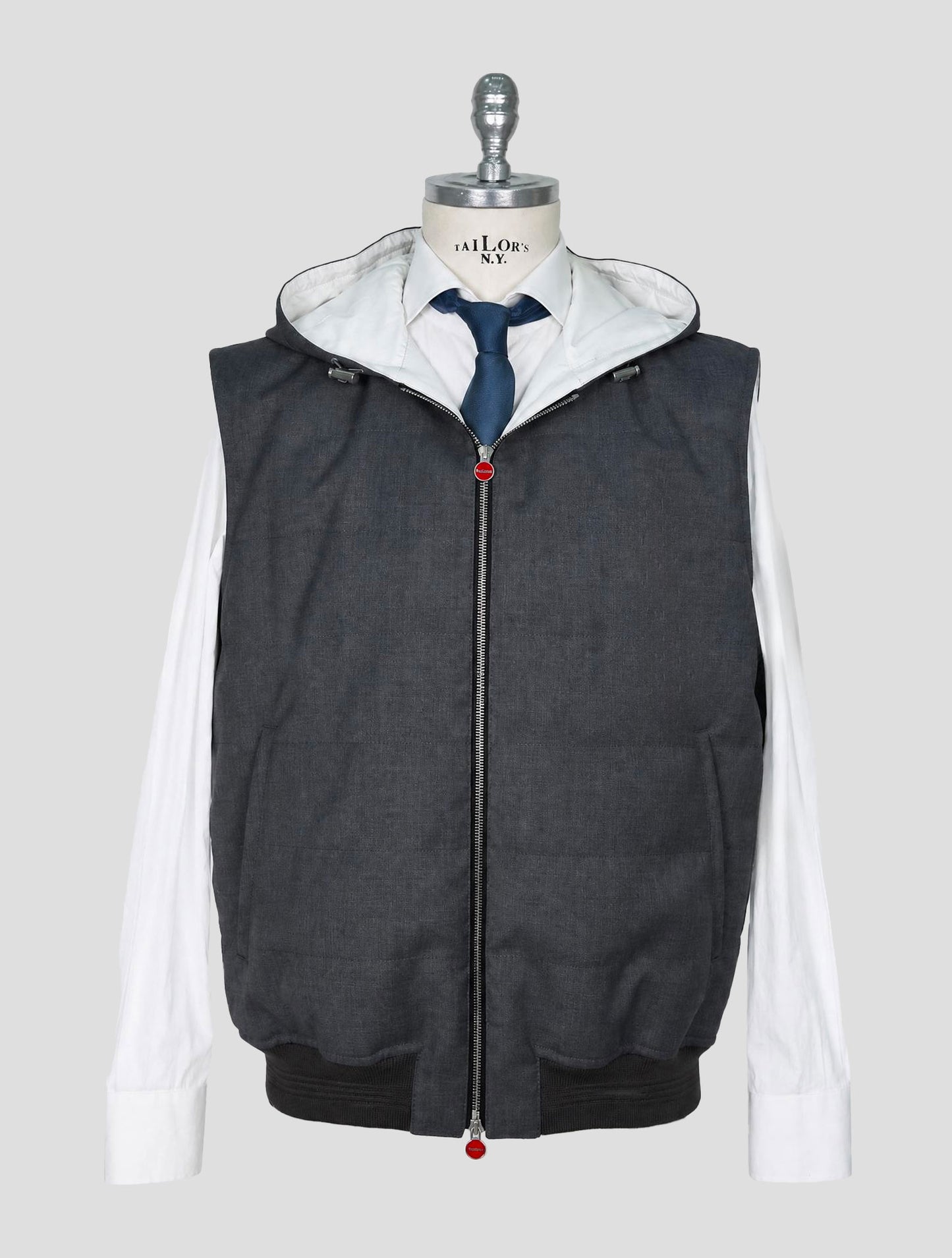 Kiton Gray Cashmere Coat Gilet