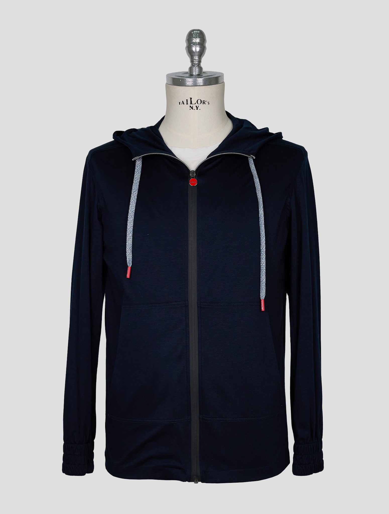 Kiton Blue Cotton Shirt Umbi