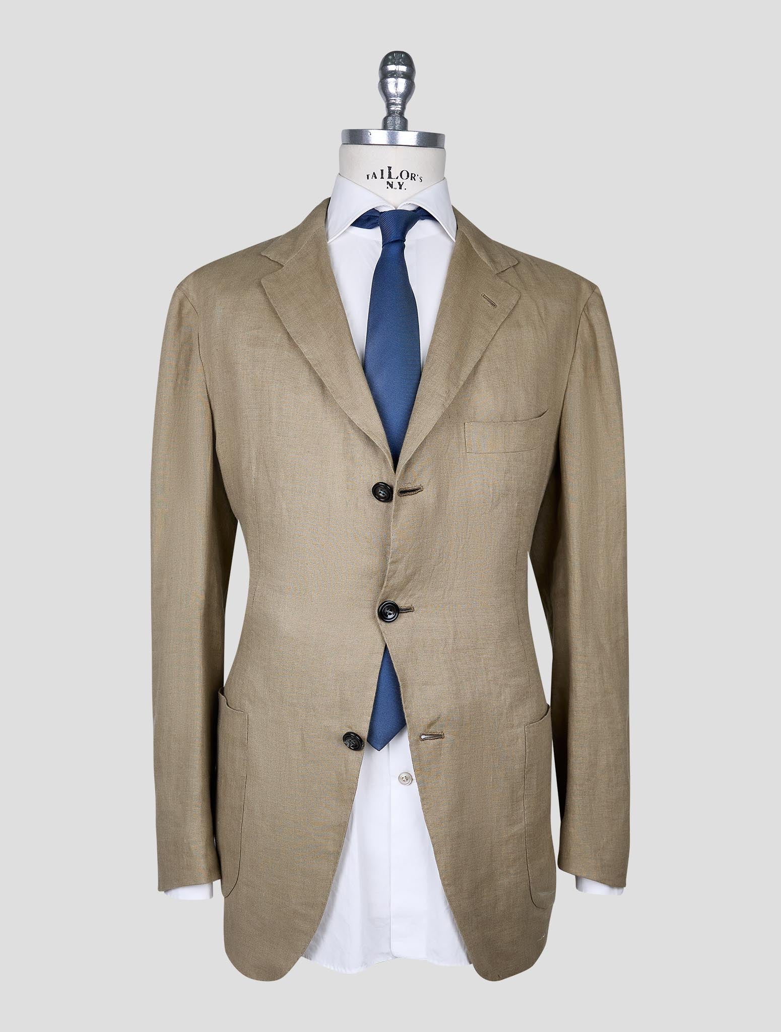 Kiton Green Linen Blazer
