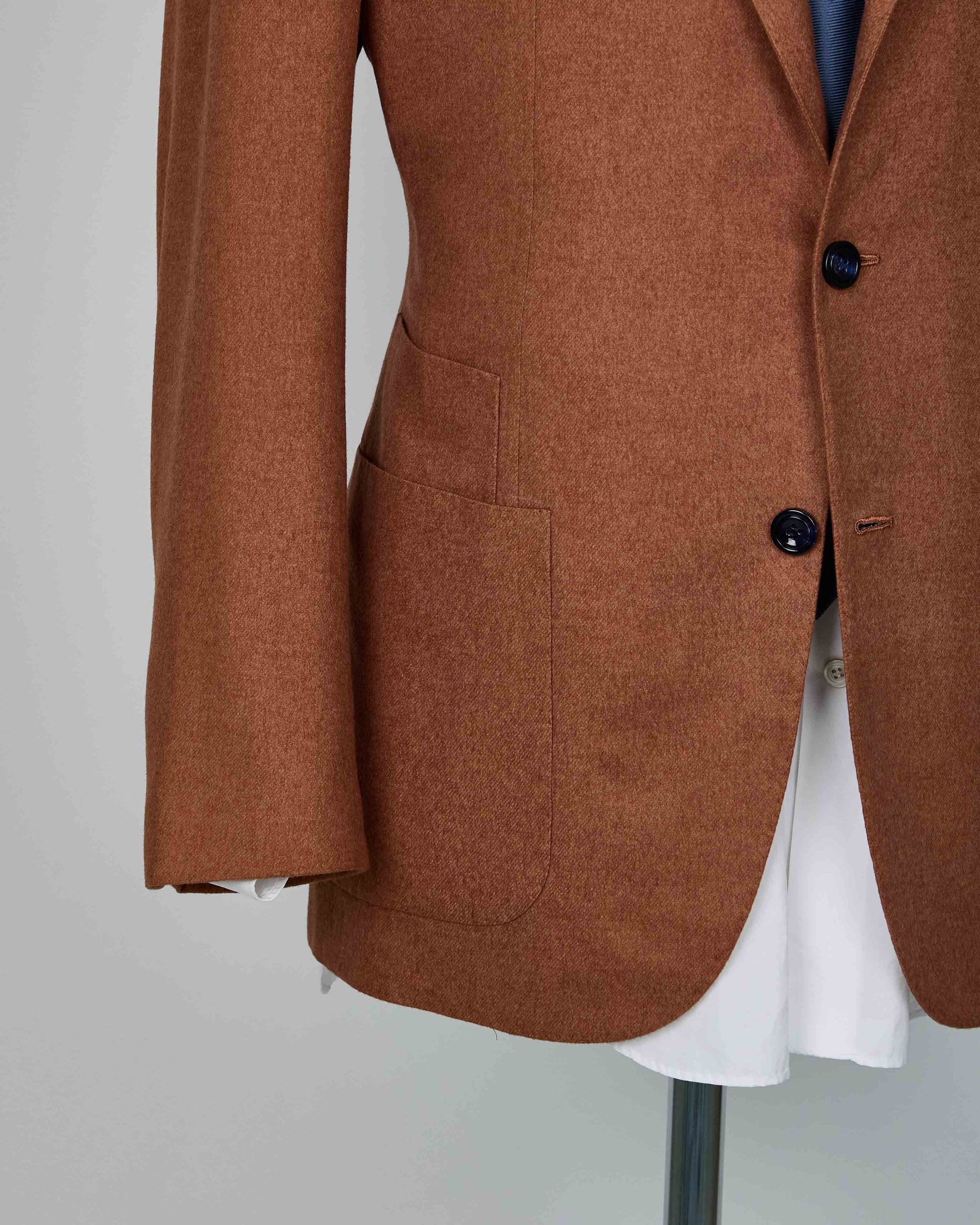 Kiton Brown Blazer Cashmere Silk Blazer