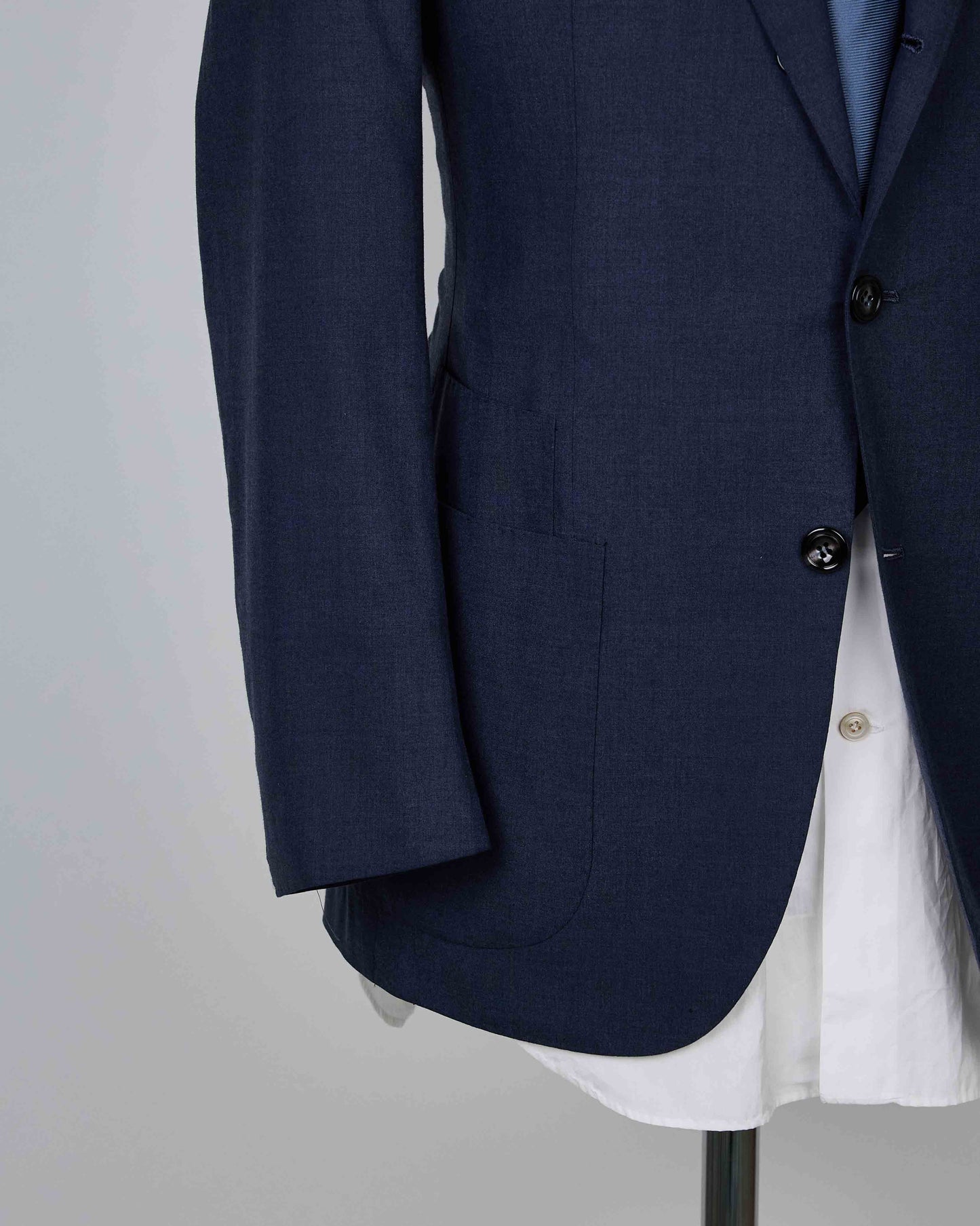 Kiton Blue Cashmere Silk Blazer