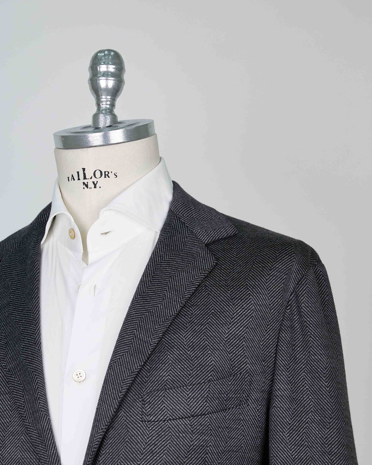 Kiton Knt Gray Wool Cashmere Pl Suit