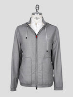 Kiton Gray Virgin Wool Pa Coat