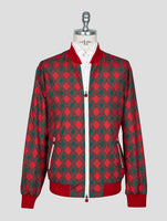 Kiton Red Green Pl Coat