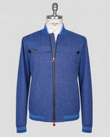 Kiton Blue Linen Coat