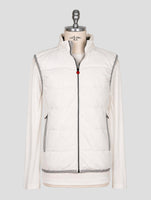 Kiton White Cotton Gilet Coat