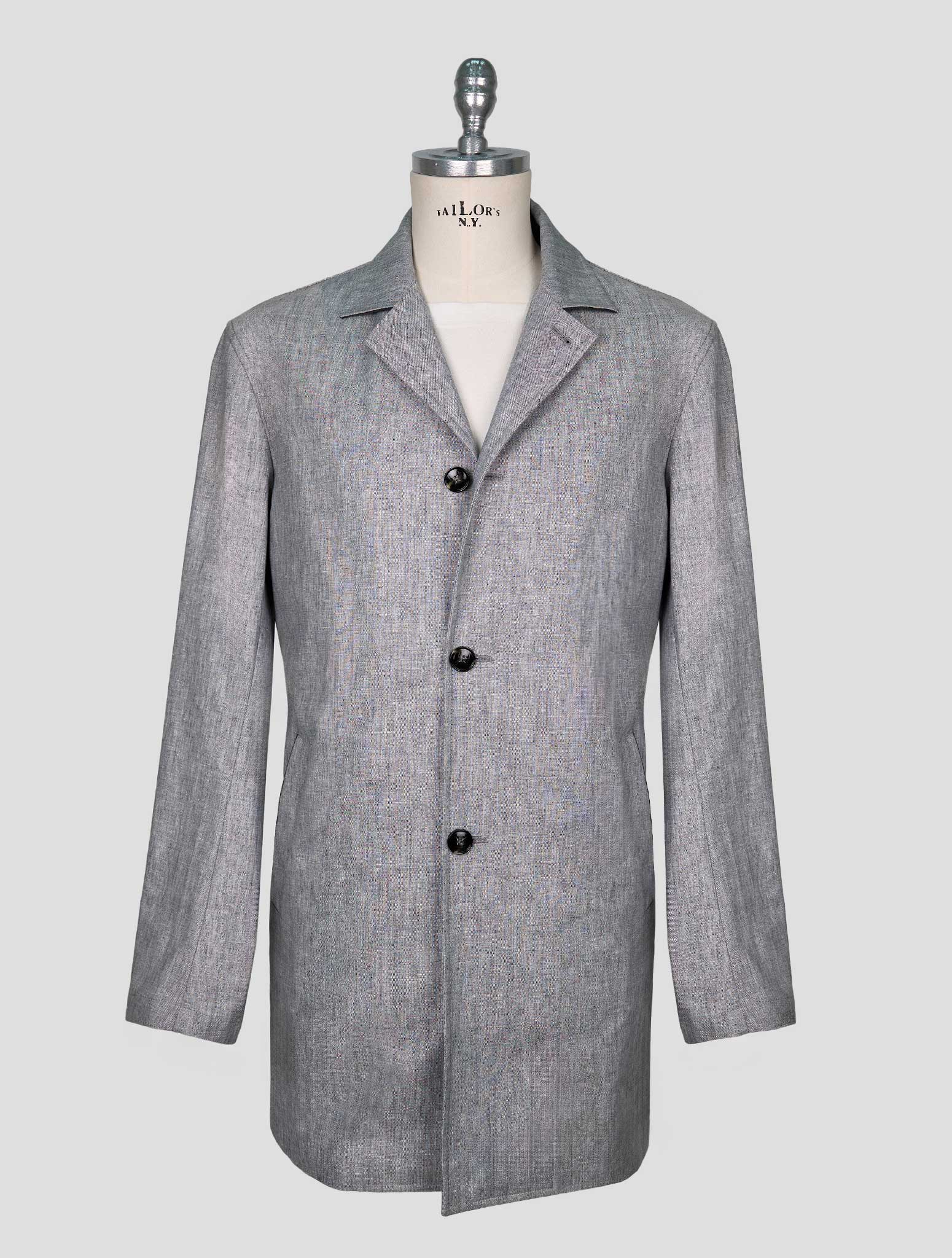Kiton Gray Linen Overshirt