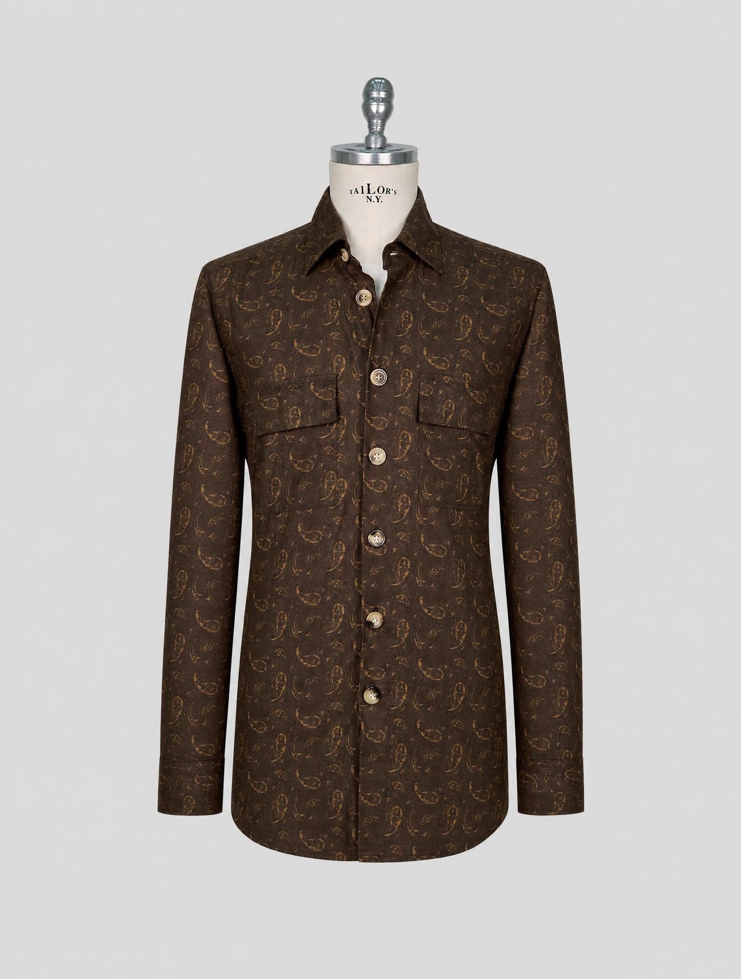 Kiton Brown Cotton Shirt