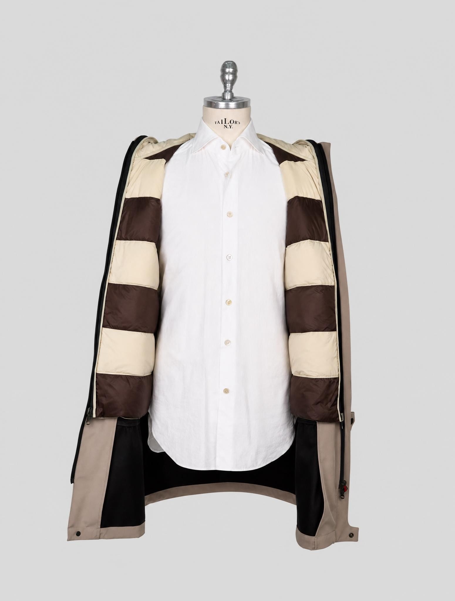 Kiton Taupe Pa Pl Ea Overcoat