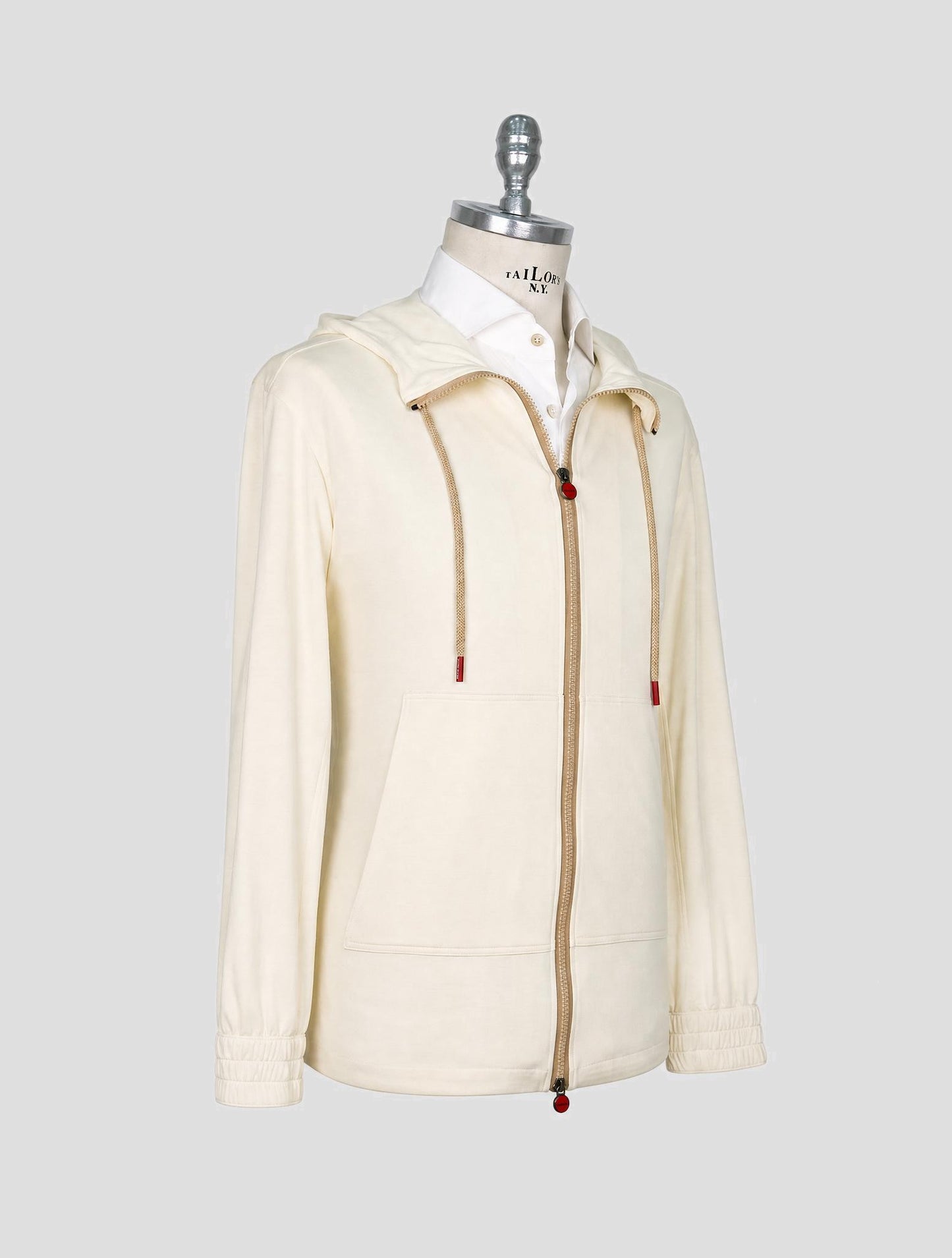 Kiton Ivory Cotton Shirt Umbi