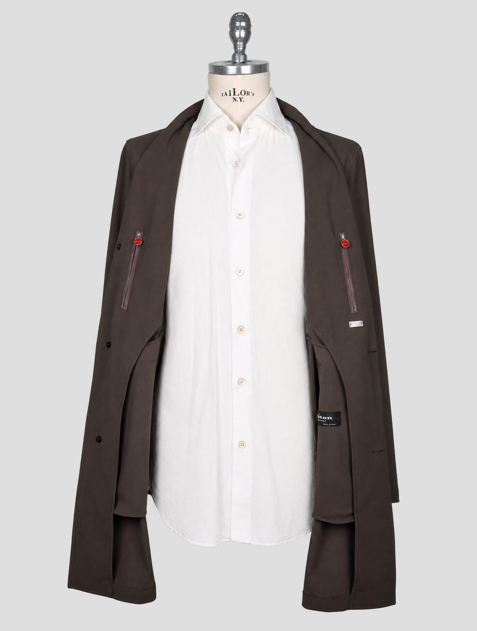 Kiton Brown Pa Ea Overcoat