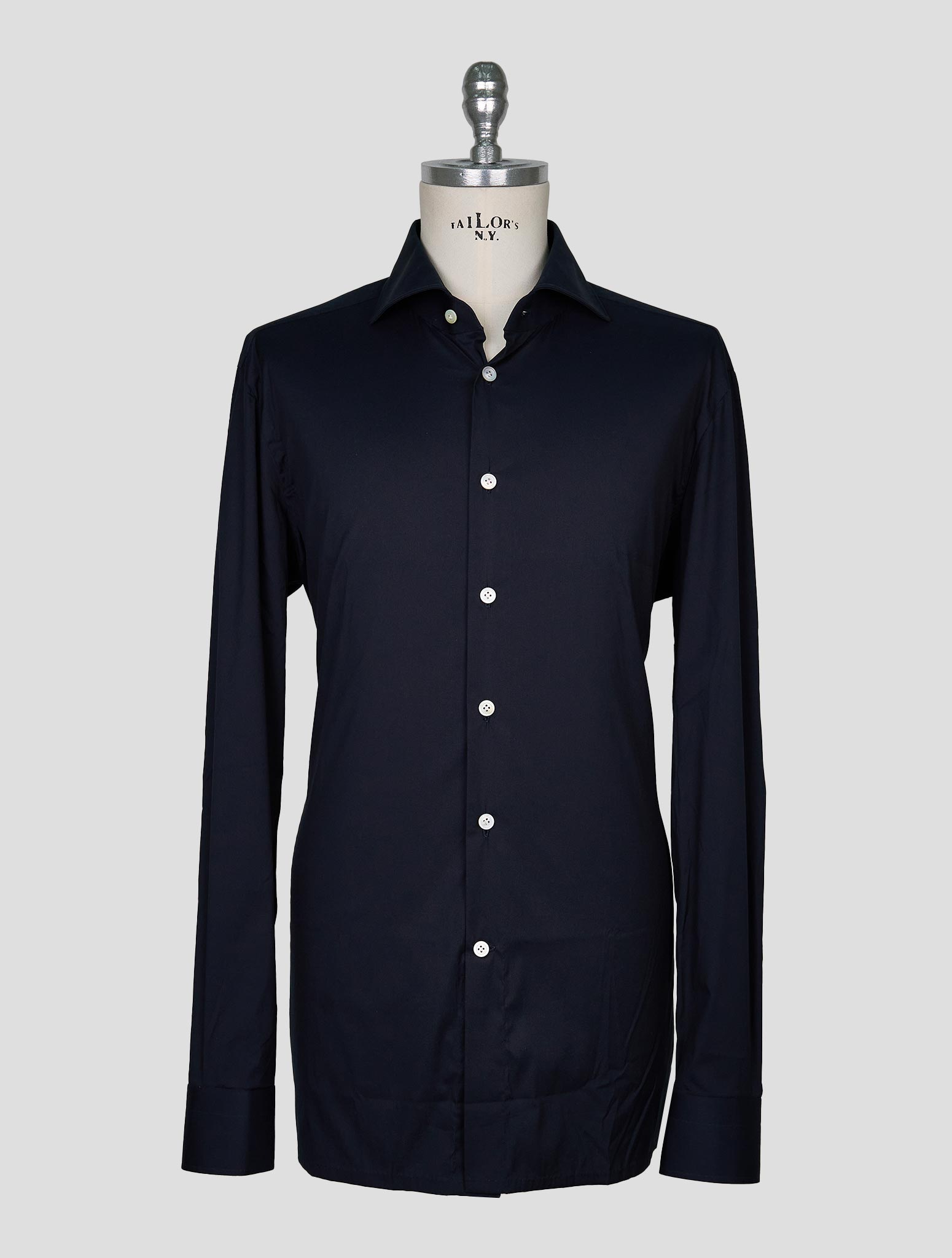 Kiton Black Cotton Pa Ea Shirt