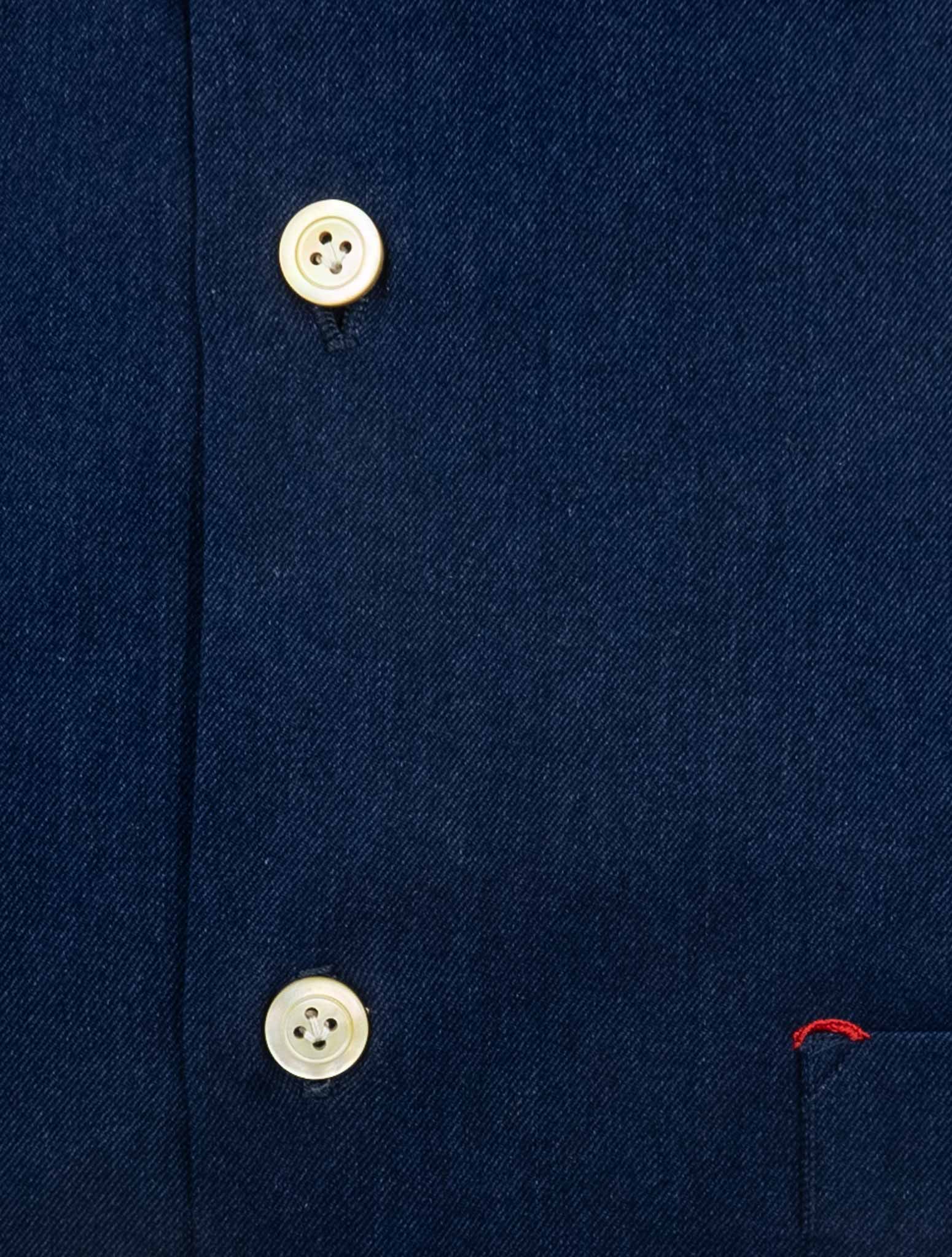 Kiton Denim Cotton Washed Shirt Nerano