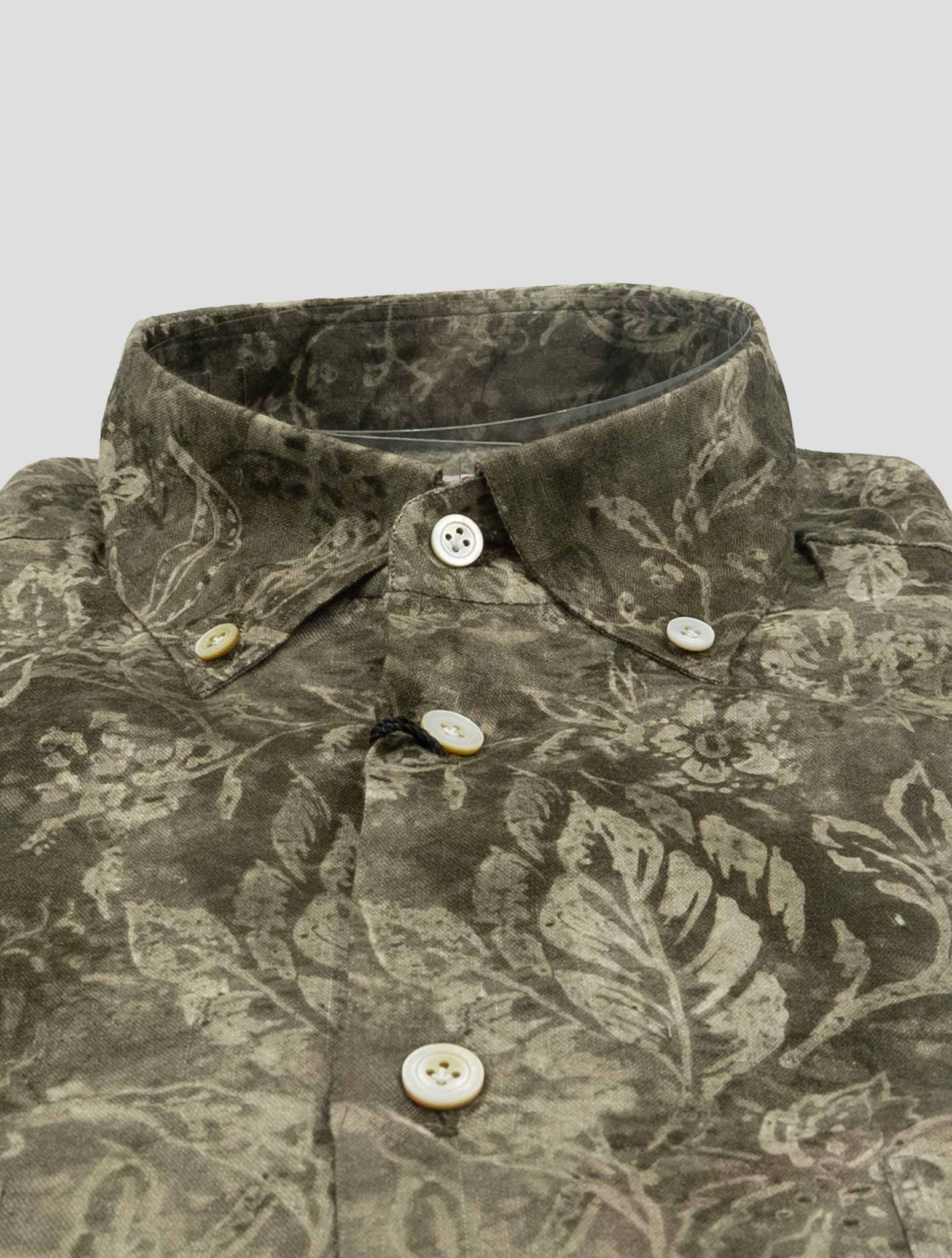 Kiton Brown Linen Shirt