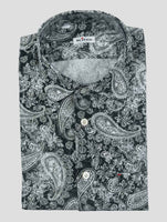Kiton Black White Cotton Shirt Nerano