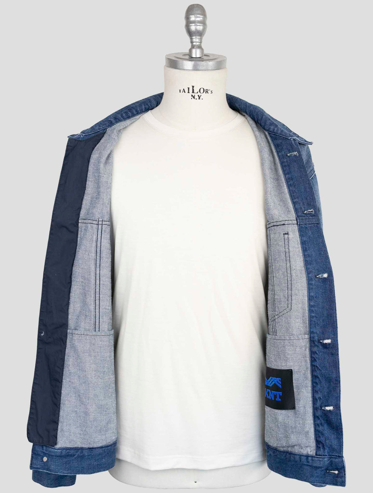 Kiton Knt Denim Cotton Ea Coat